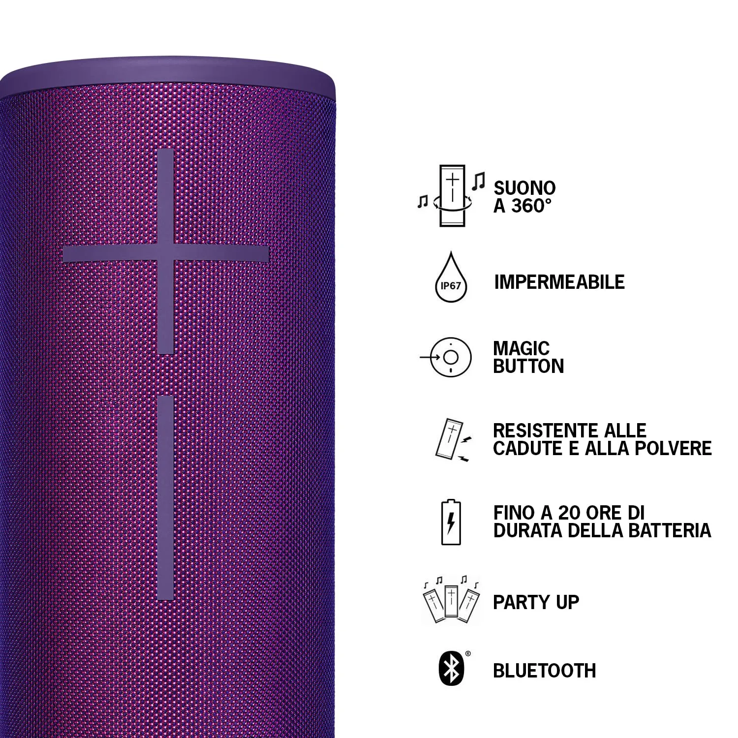Ultimate Ears Megaboom 3 Altavoz Portátil Inalámbrico Bluetooth, Viola - immagine 9