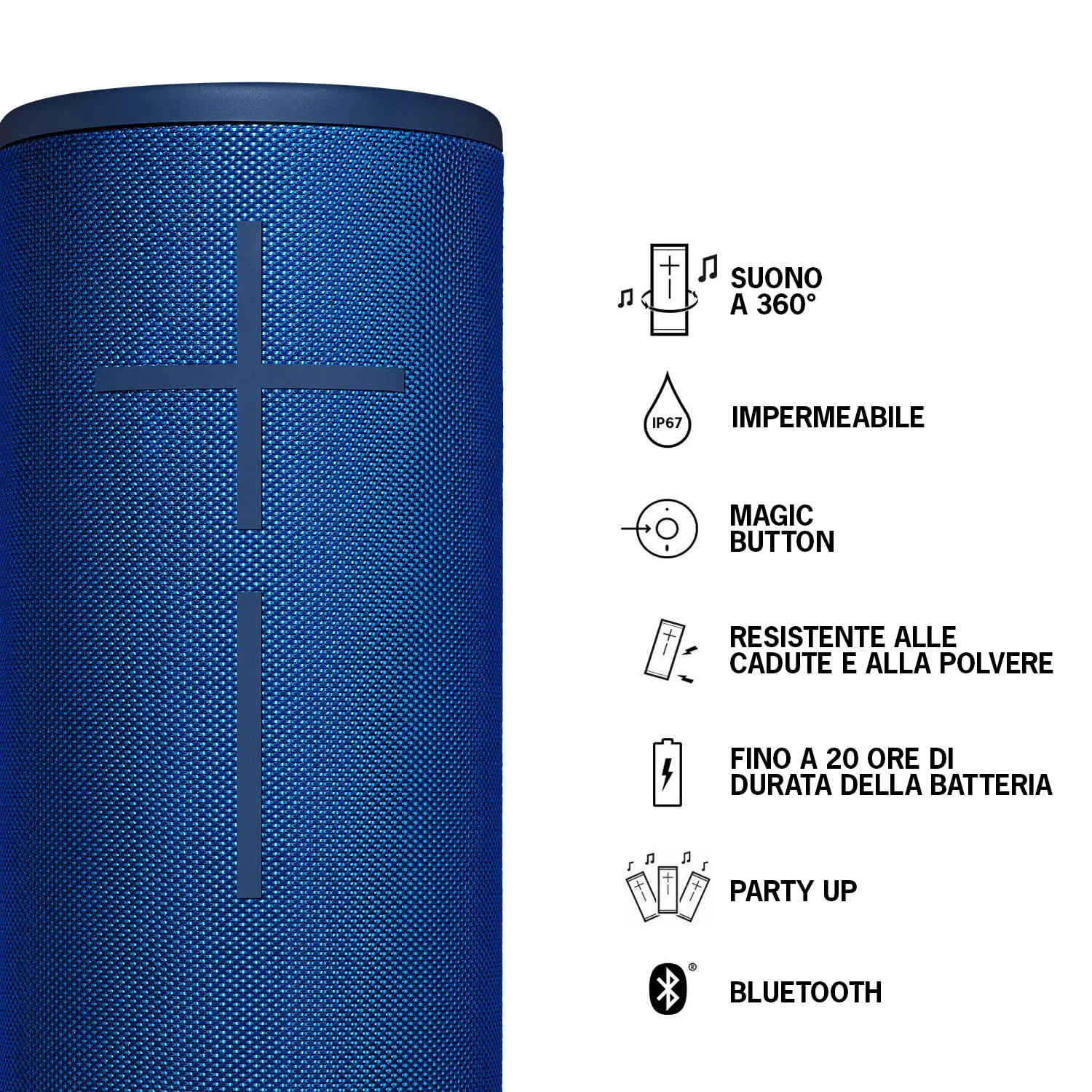 Ultimate Ears MegaBoom 3 Altoparlante Wireless Bluetooth Portatile - Blu - immagine 8