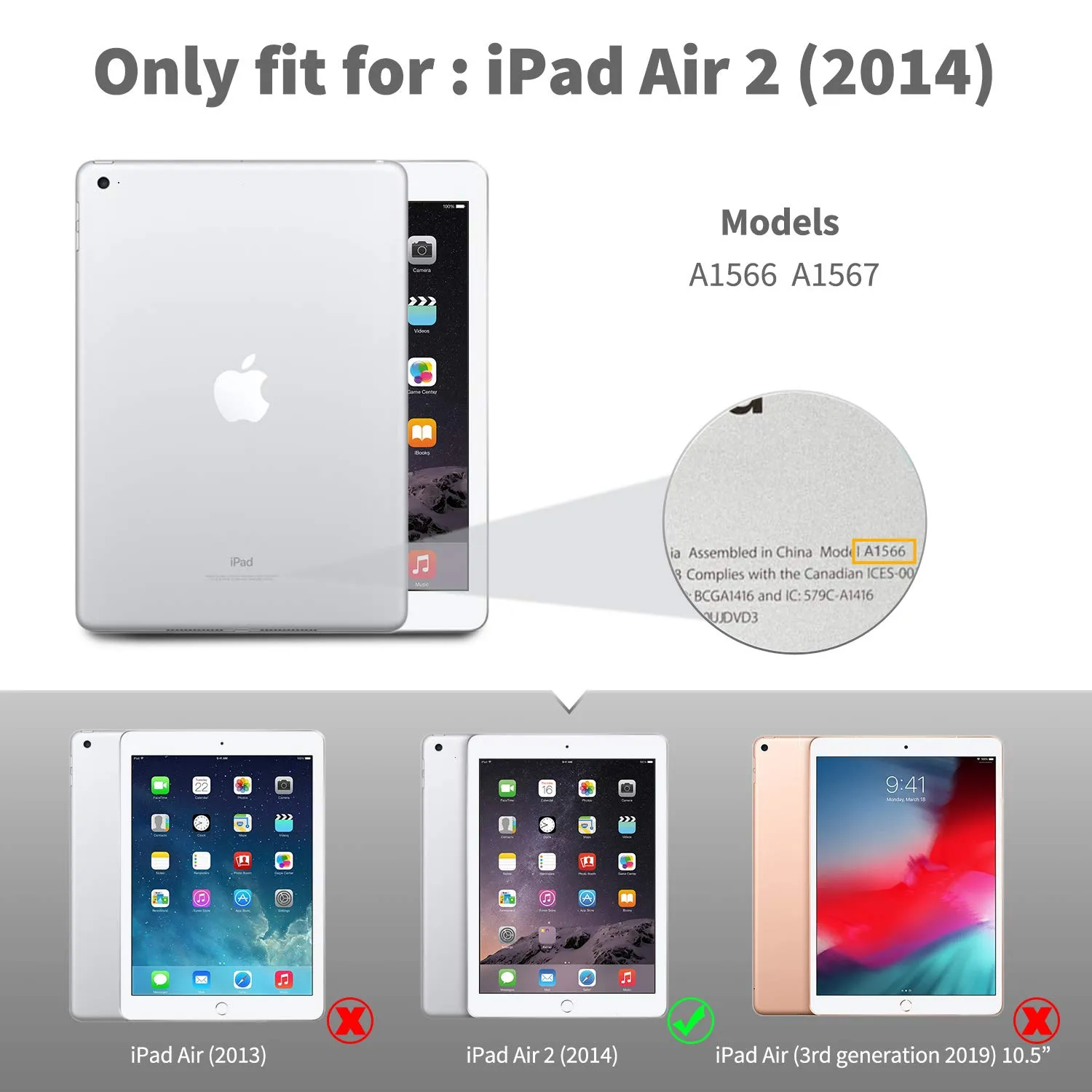 EasyAcc Custodia Ultra Sottile per iPad Air 2 - immagine 2
