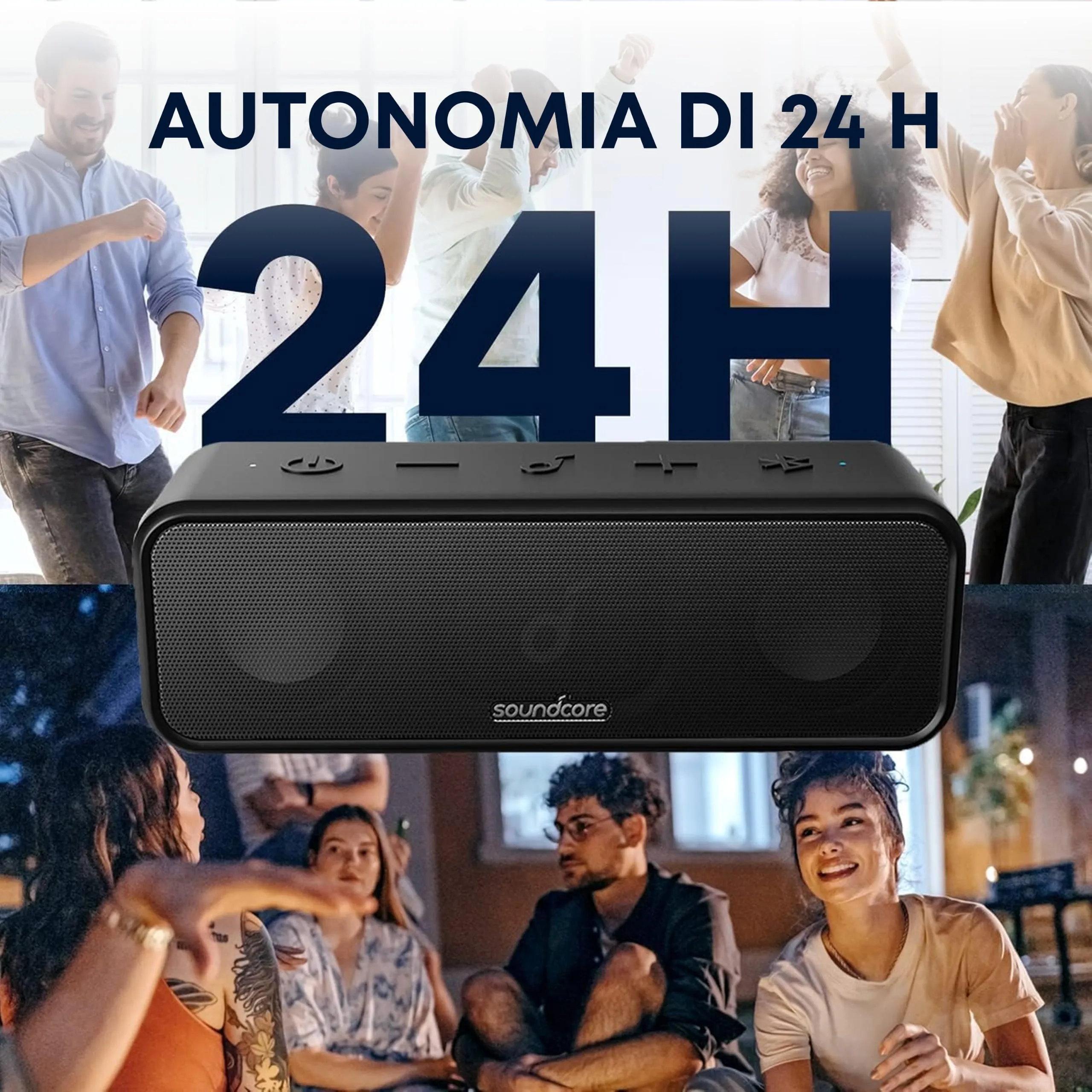 Soundcore 3 by Anker, Cassa Bluetooth Portatile 16W, IPX7, 24 Ore - immagine 3