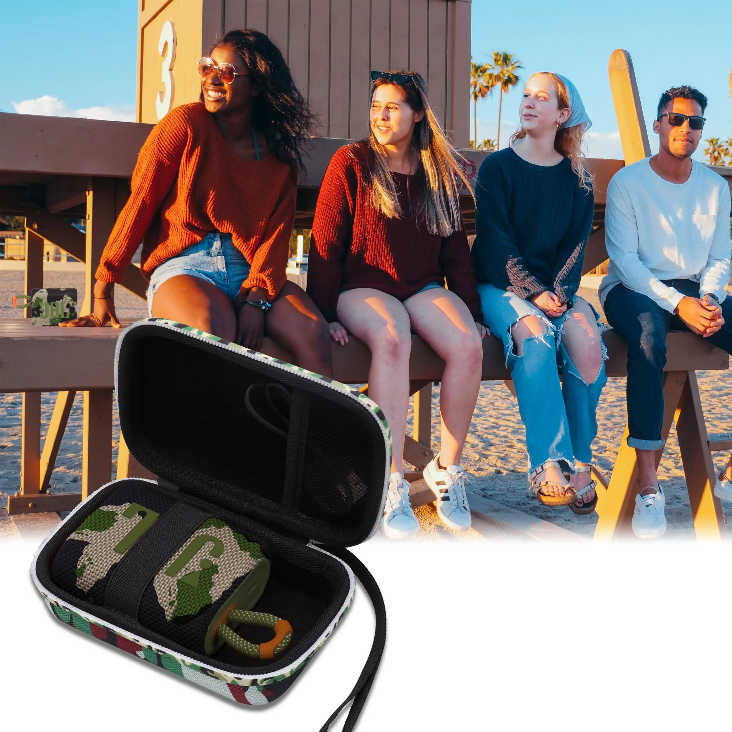 co2CREA Custodia Rigida per JBL Go 5/4/3, Mimetico - immagine 7