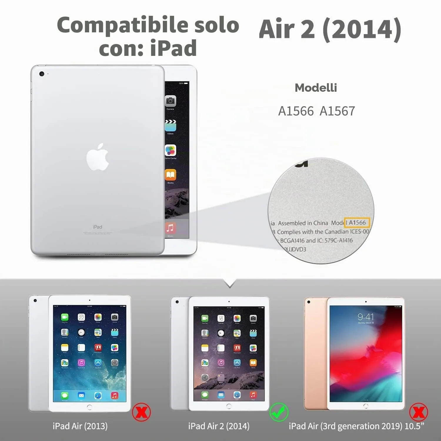 EasyAcc Custodia per iPad Air 2, Cover Ultra Sottile - immagine 2