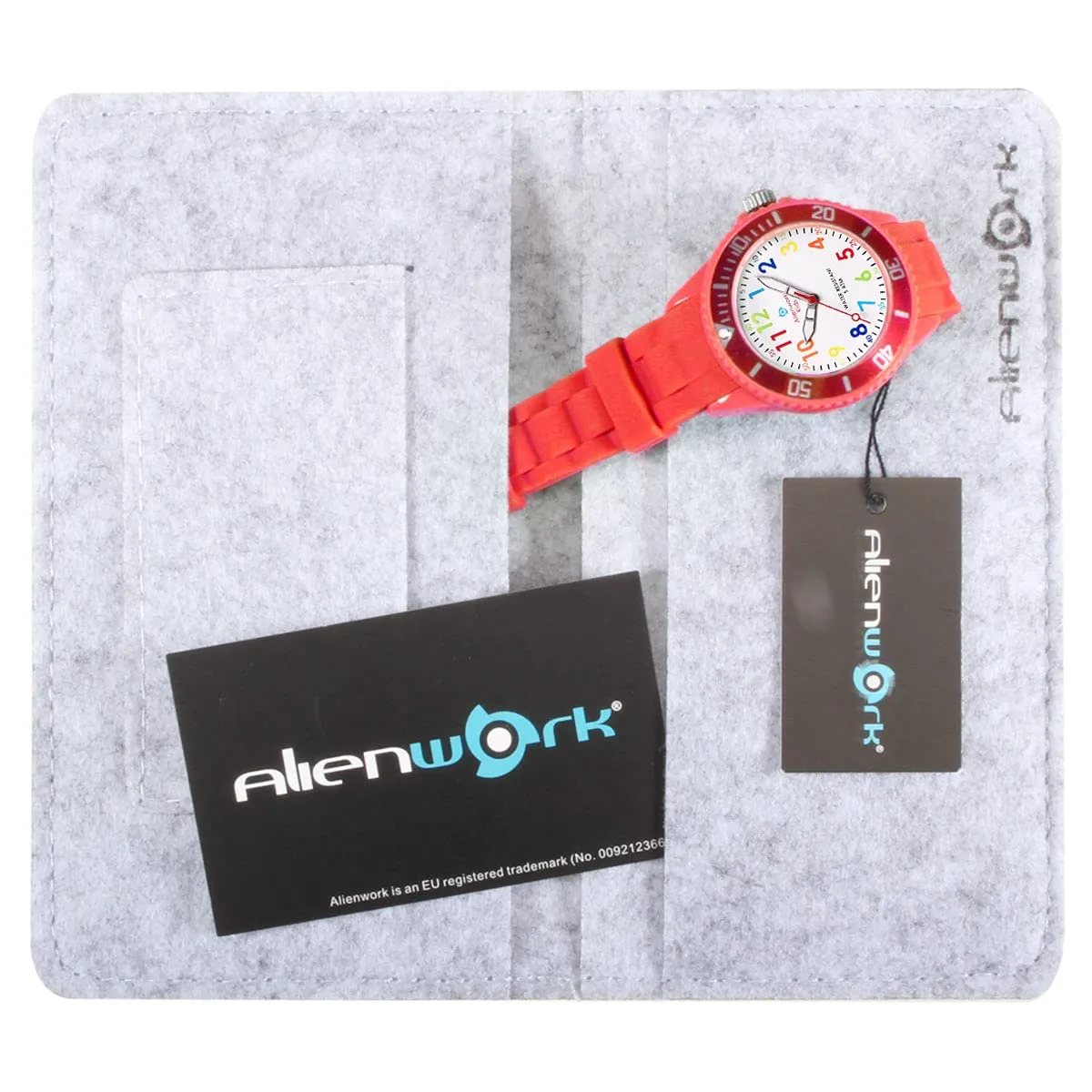 Alienwork Orologio di Apprendimento per Bambini, Rosso, Bracciale in Silicone Multicolore, Impermeabile 5 ATM - immagine 7