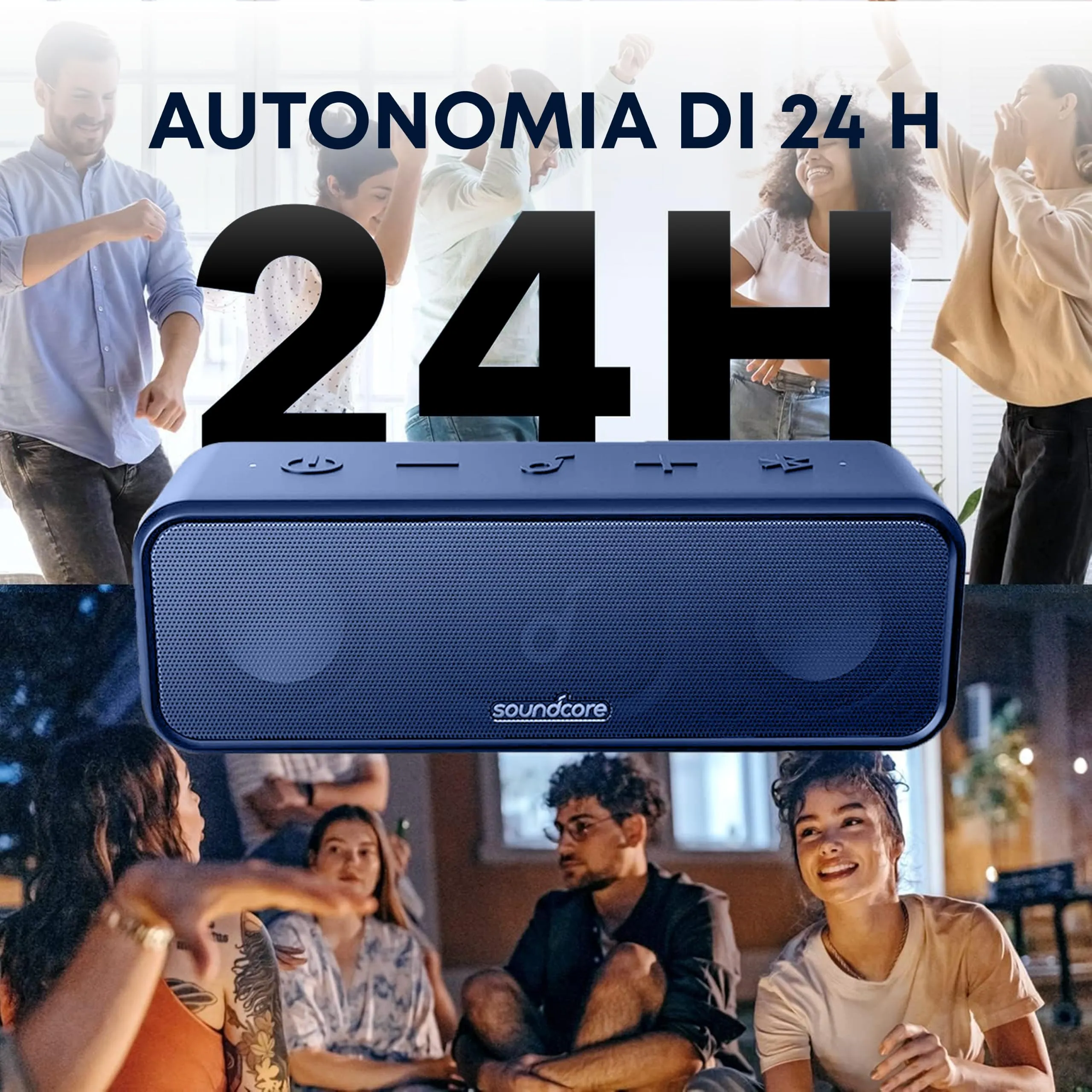 Soundcore 3 by Anker Portable Bluetooth Speaker, 16W, IPX7, 24 Hours - immagine 3