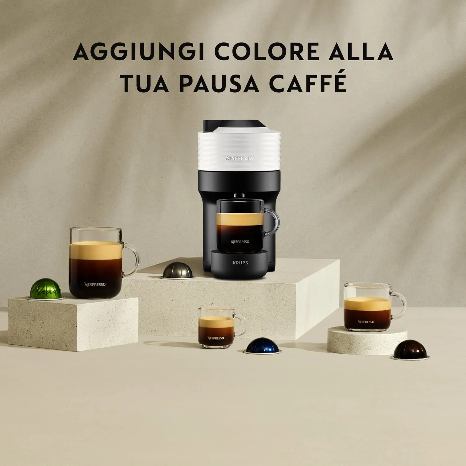 Krups Nespresso Vertuo Pop, White, XN9201K - immagine 5