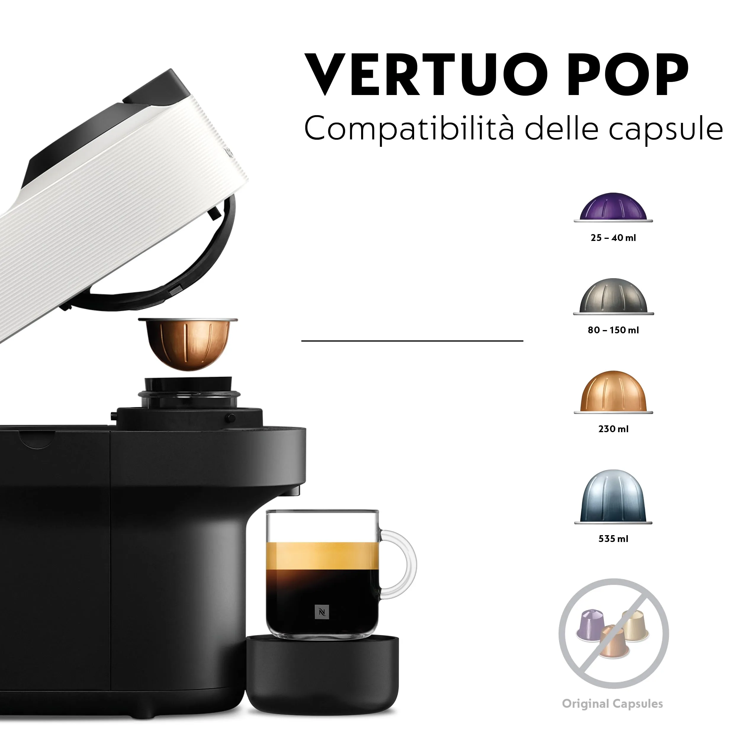Krups Nespresso Vertuo Pop, White, XN9201K - immagine 6