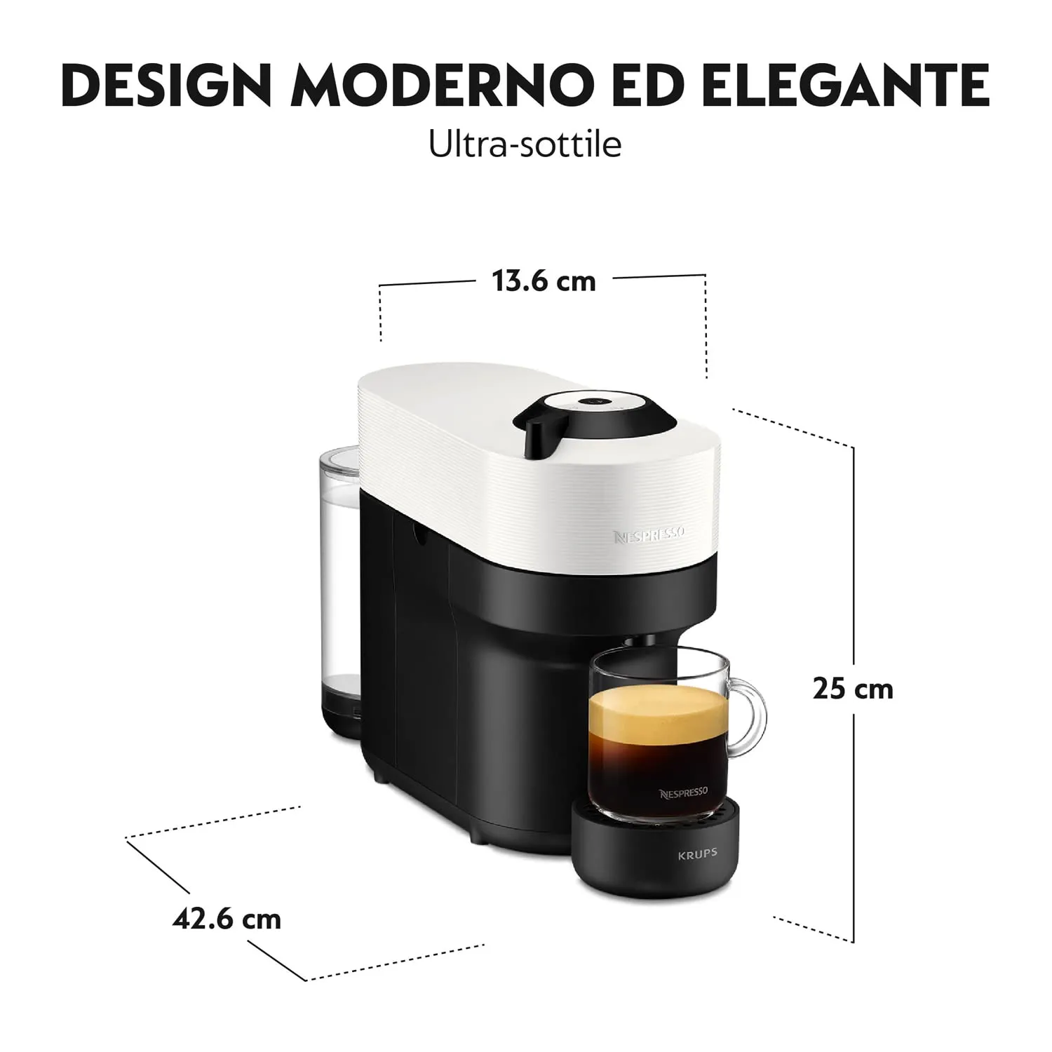 Krups Nespresso Vertuo Pop, White, XN9201K - immagine 9