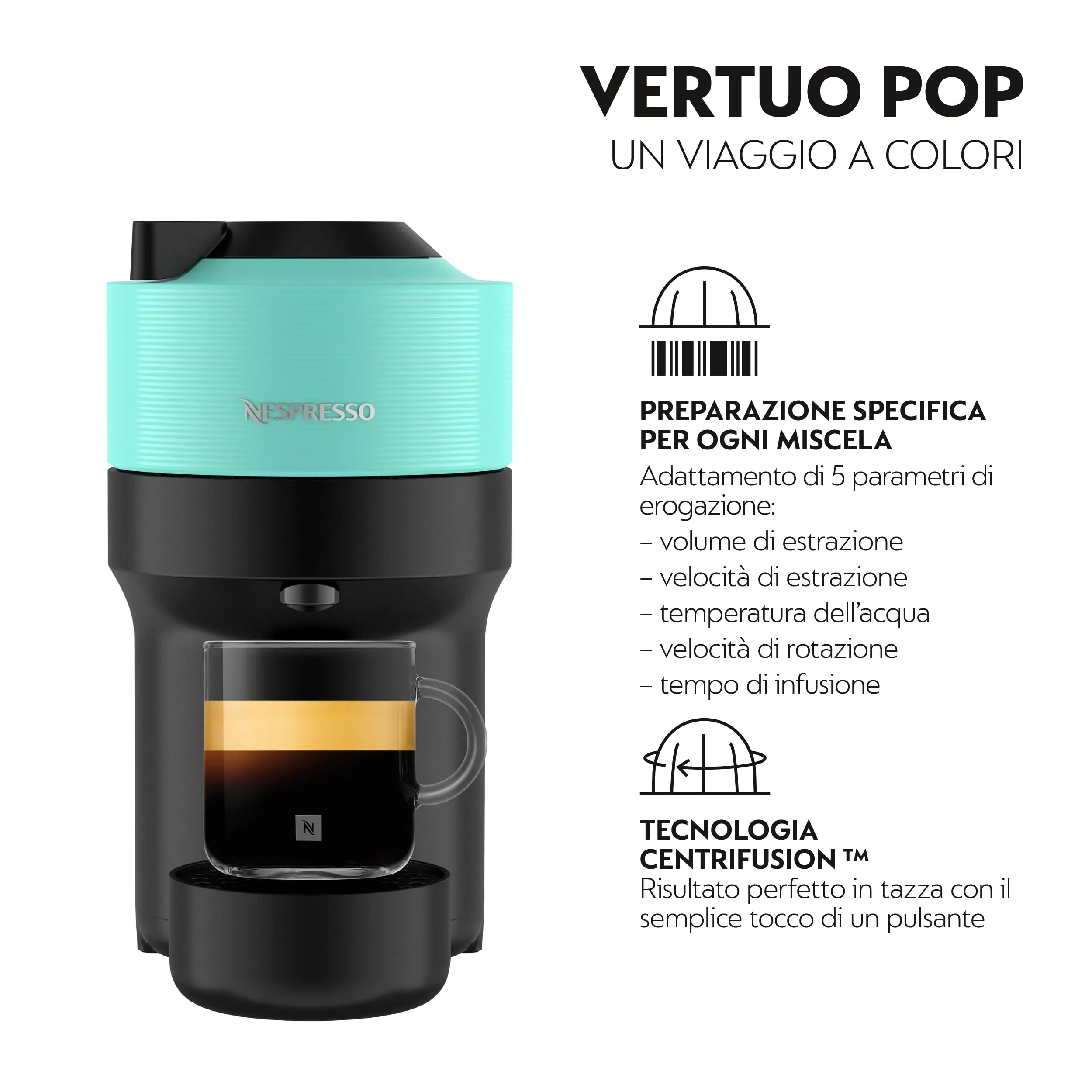 Krups Nespresso Vertuo Pop Aqua Mint XN9204K - immagine 3