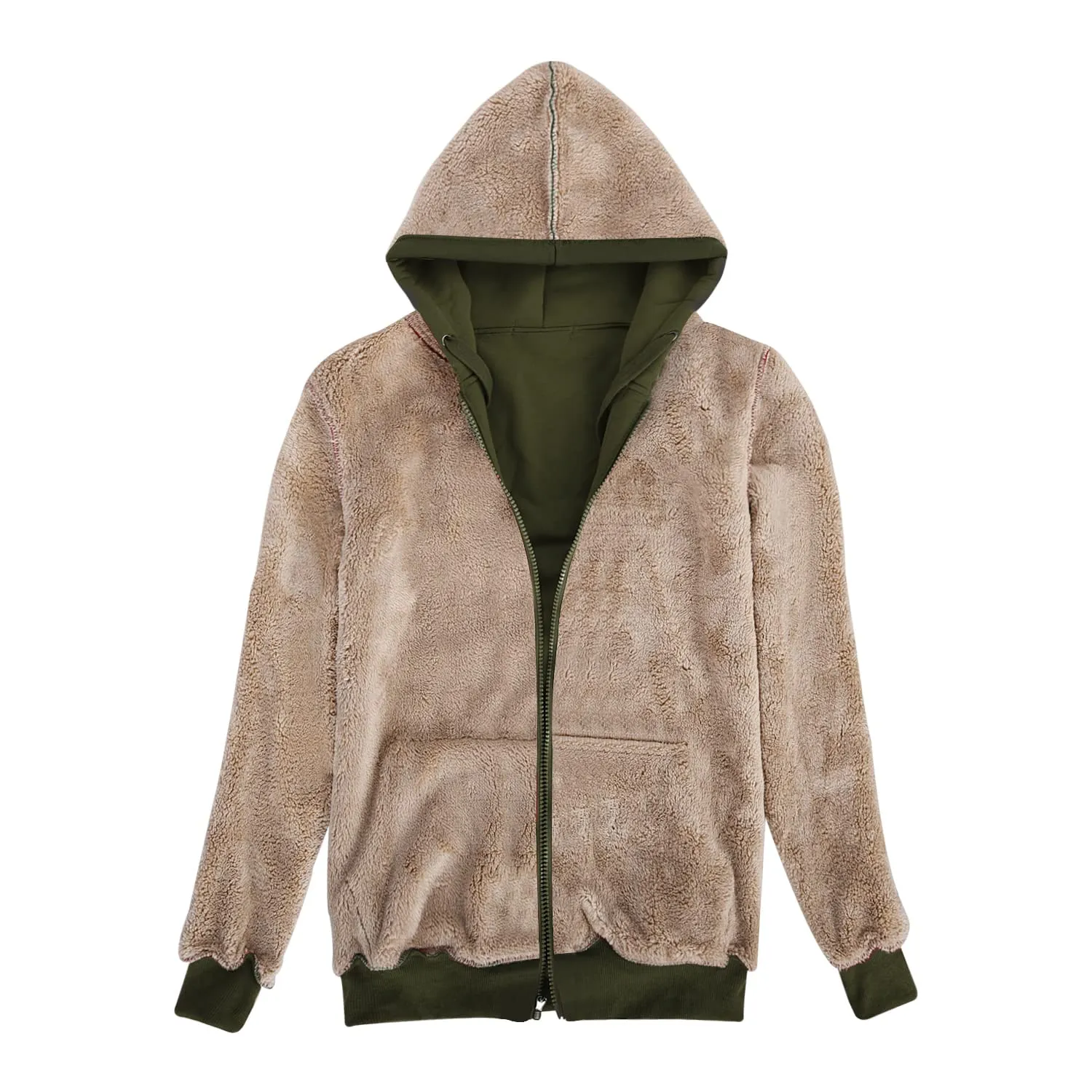 UMIPUBO Felpa Donna con Zip e Cappuccio in Pile Invernale - immagine 4