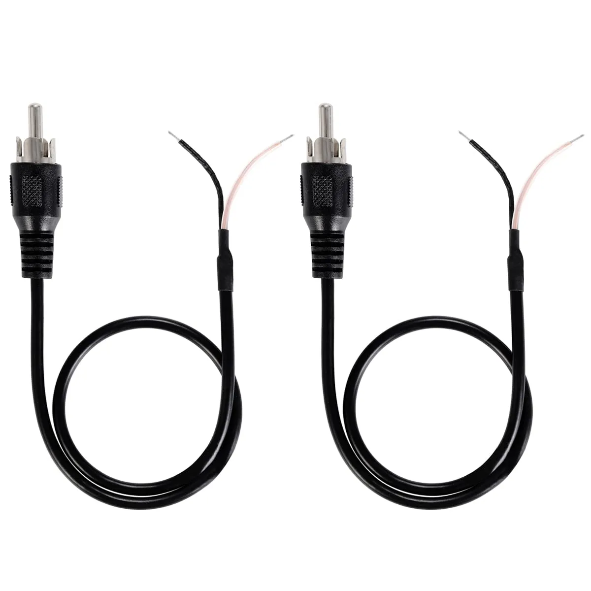 Greluma Cavo Altoparlante RCA Maschio a Filo Nudo 30 cm, 2 Pezzi - immagine 1