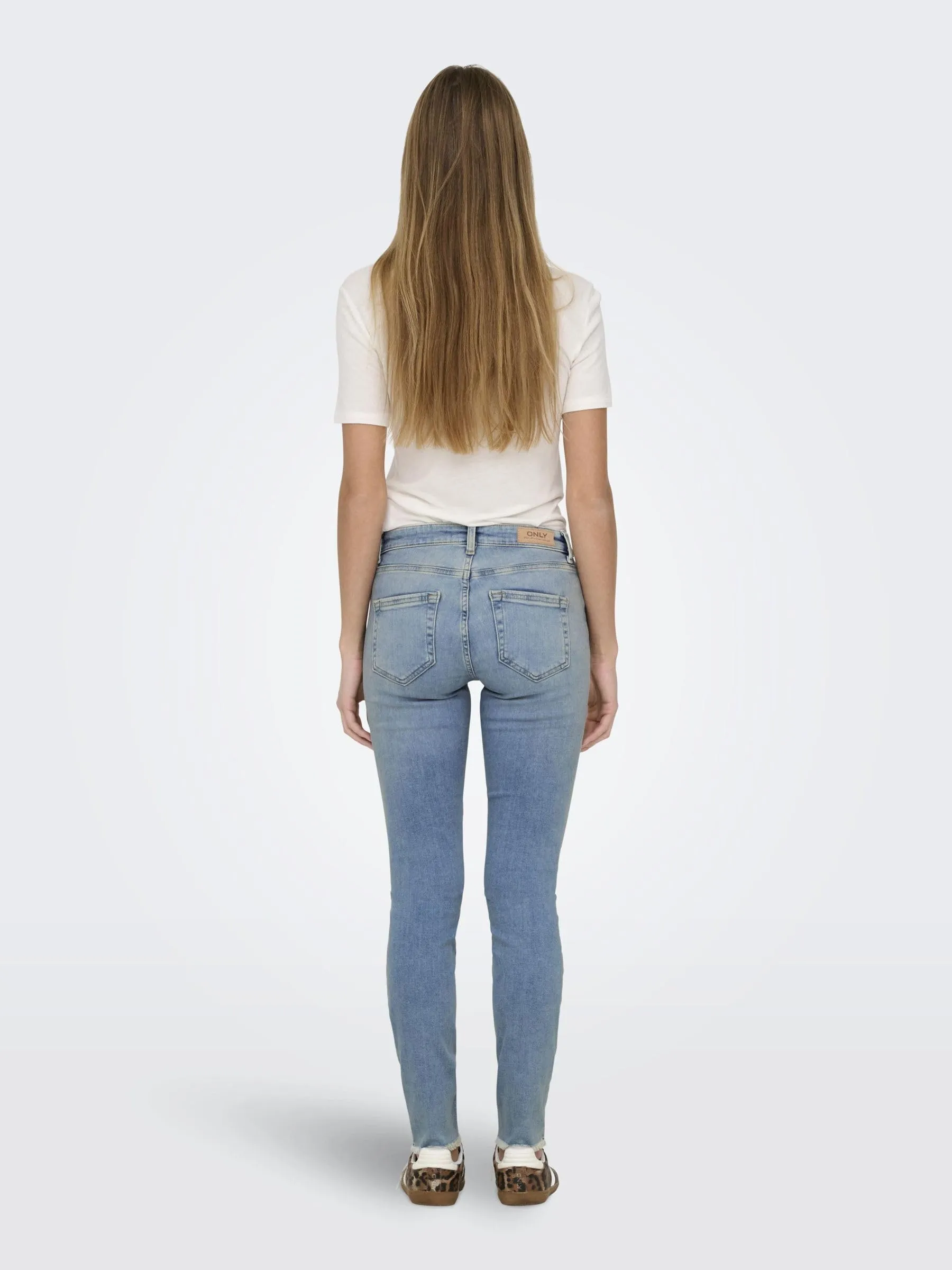 ONLY Onlpower Mid Push Up SK DEST DNM Rea935 Jeans, Light Medium Blue Denim, XS - immagine 4