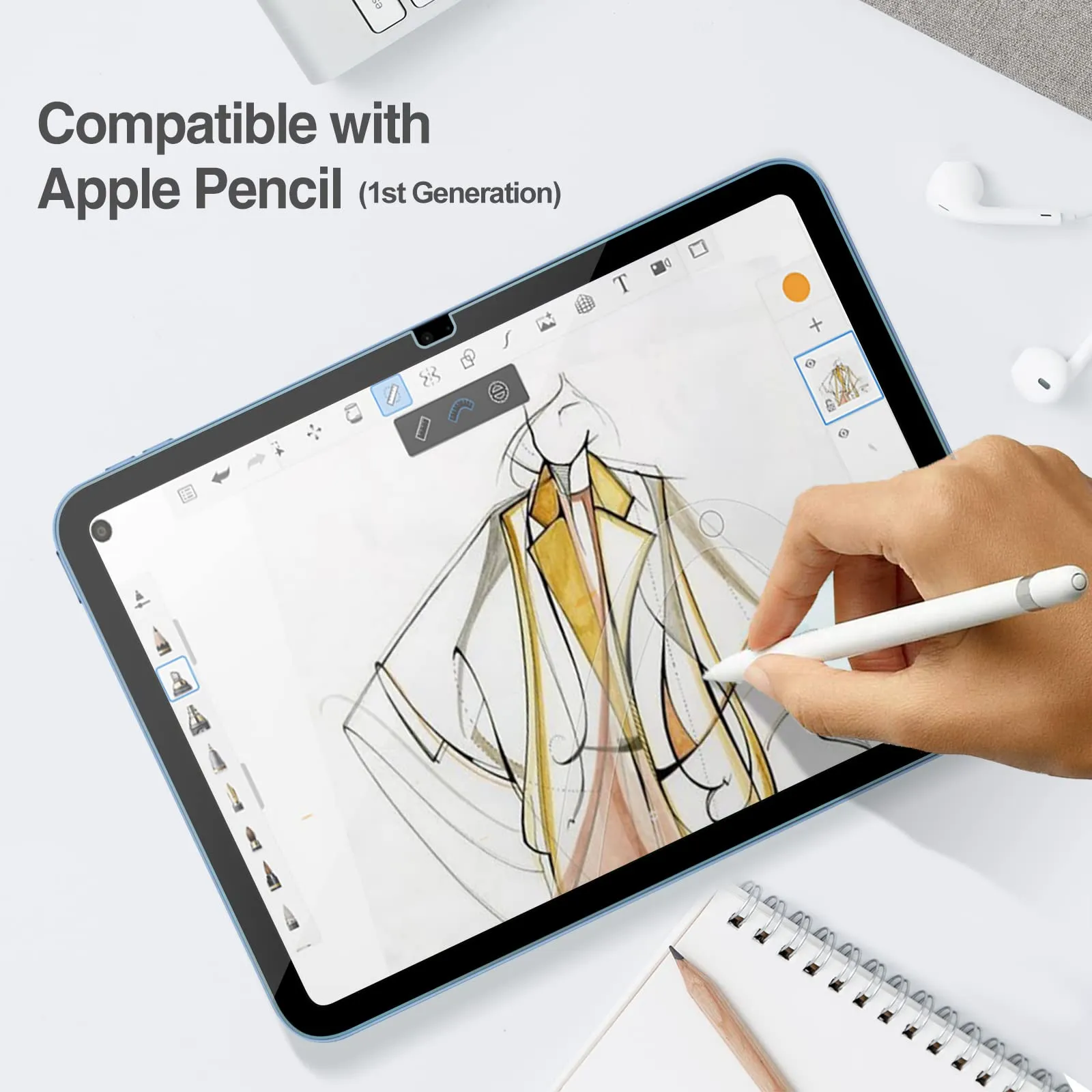 ProCase Vetro Temperato per iPad 11 Generazione A16 11 Pollici 2025 e iPad 10 Generazione 10,9 Pollici (A3354 A3355 A3356 A2696 A2757 A2777), Durezza 9H, 2 Pezzi - immagine 7