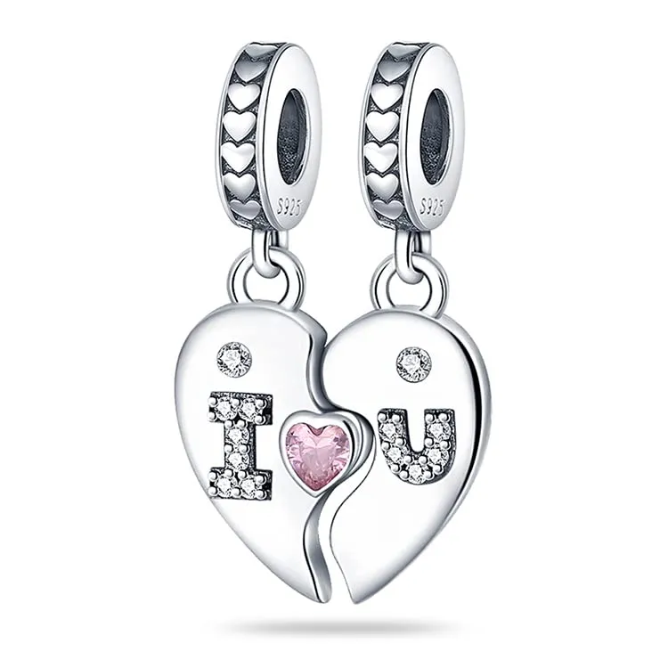 TINSLO Bead Charm in Argento Sterling 925 con Cubic Zirconia, Compatibile con Braccialetti e Collane europei - immagine 1