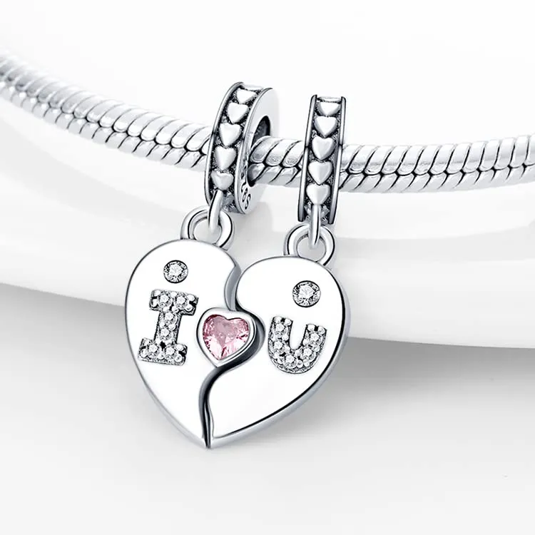 TINSLO Bead Charm in Argento Sterling 925 con Cubic Zirconia, Compatibile con Braccialetti e Collane europei - immagine 2