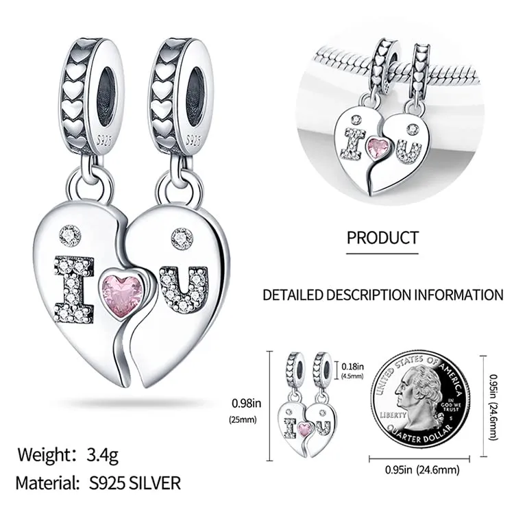 TINSLO Bead Charm in Argento Sterling 925 con Cubic Zirconia, Compatibile con Braccialetti e Collane europei - immagine 4