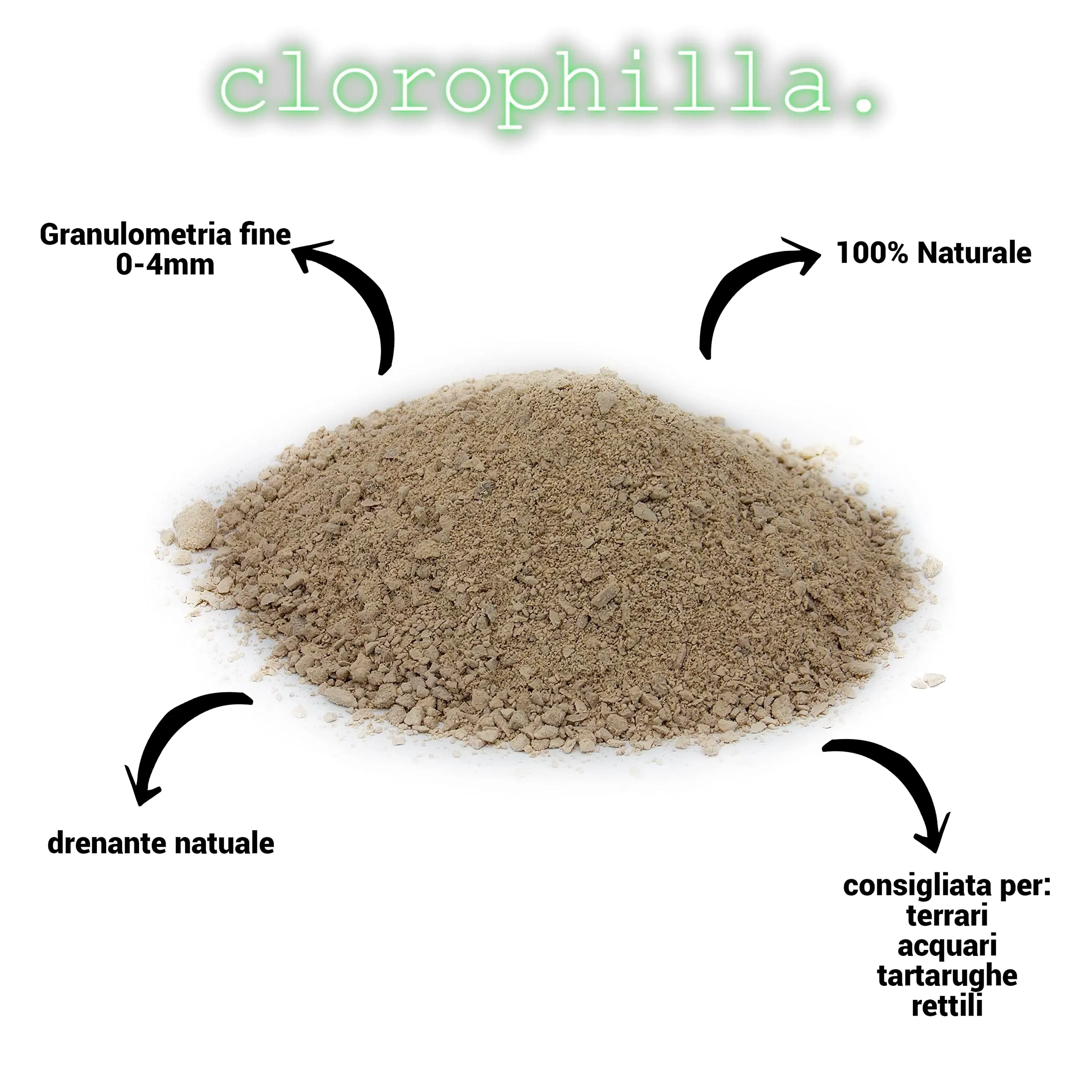 Clorophilla Sabbia Fine 0-4 100% Naturale per Terrari, Acquari, Tartarughe e Rettili - 1 Litro - immagine 4