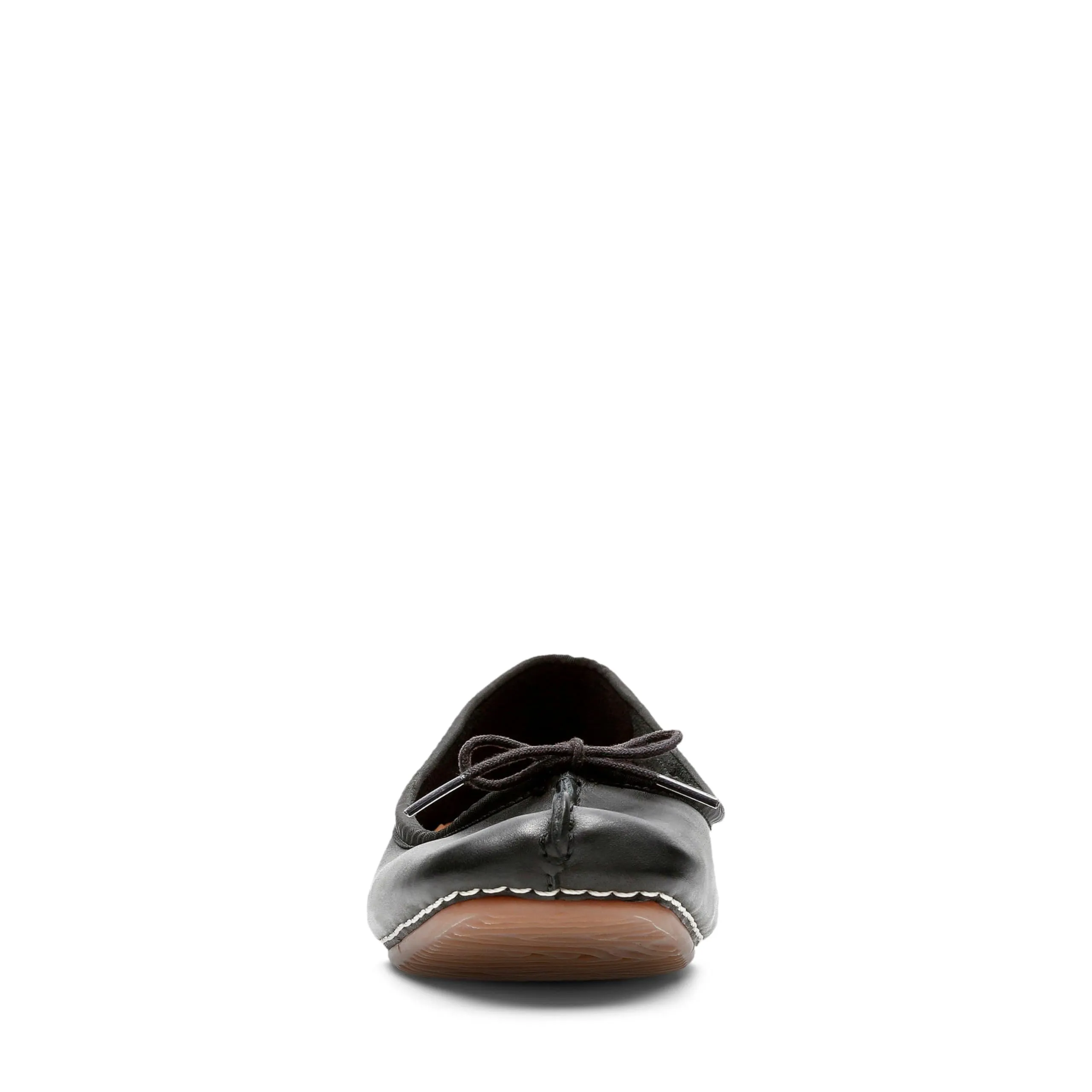 Clarks Freckle Ice Women's Ballerina, Black Leather, 37 EU - immagine 5