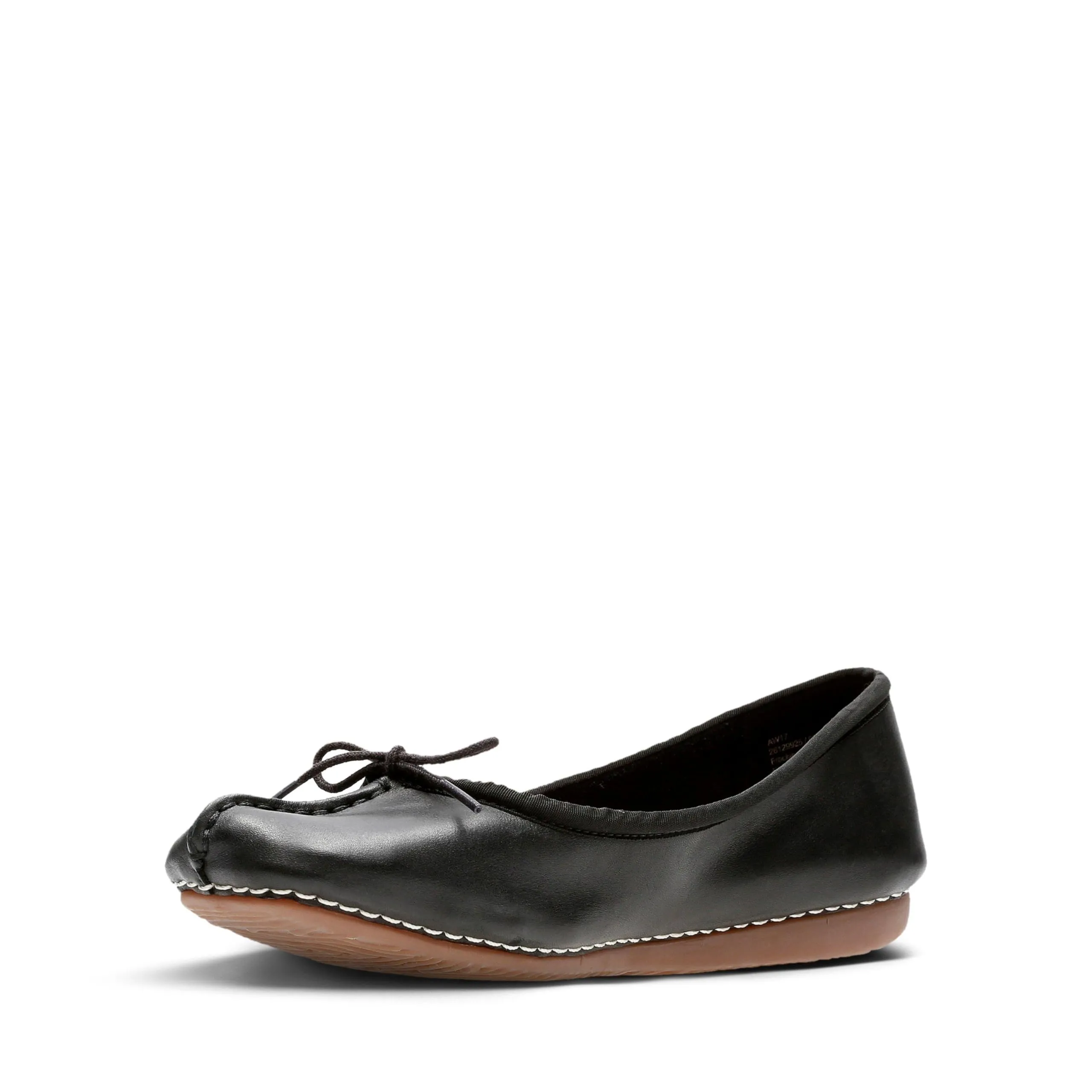 Clarks Freckle Ice Women's Ballerina, Black Leather, 37 EU - immagine 6