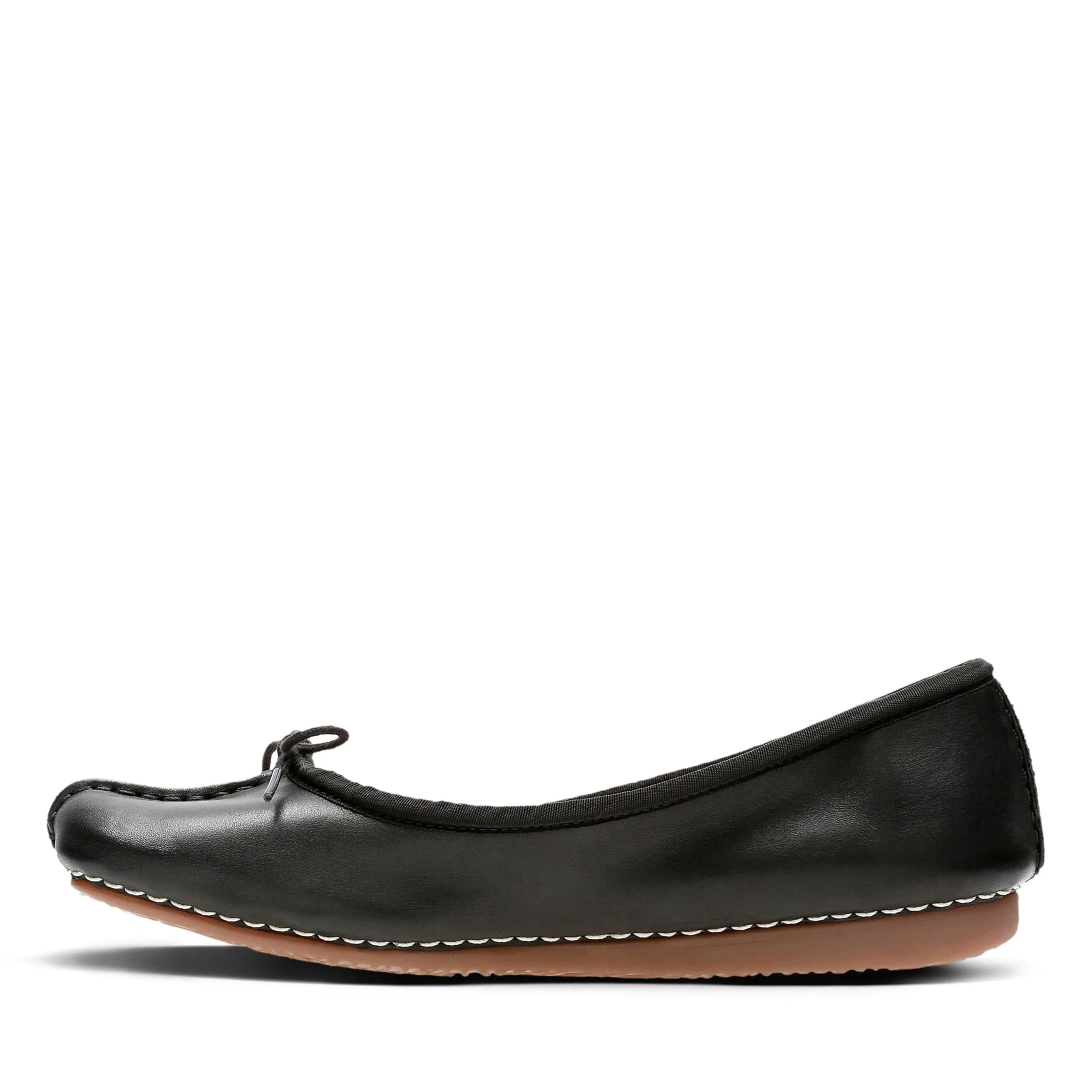 Clarks Freckle Ice Women's Ballerina, Black Leather, 37 EU - immagine 7