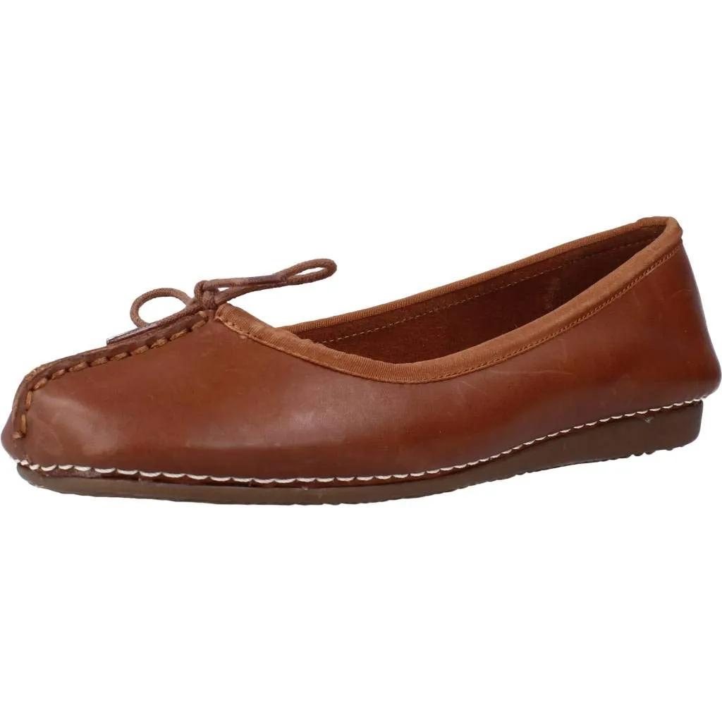 Clarks Freckle Ice Women's Ballerinas, Dark Tan Leather, 37.5 EU - immagine 1