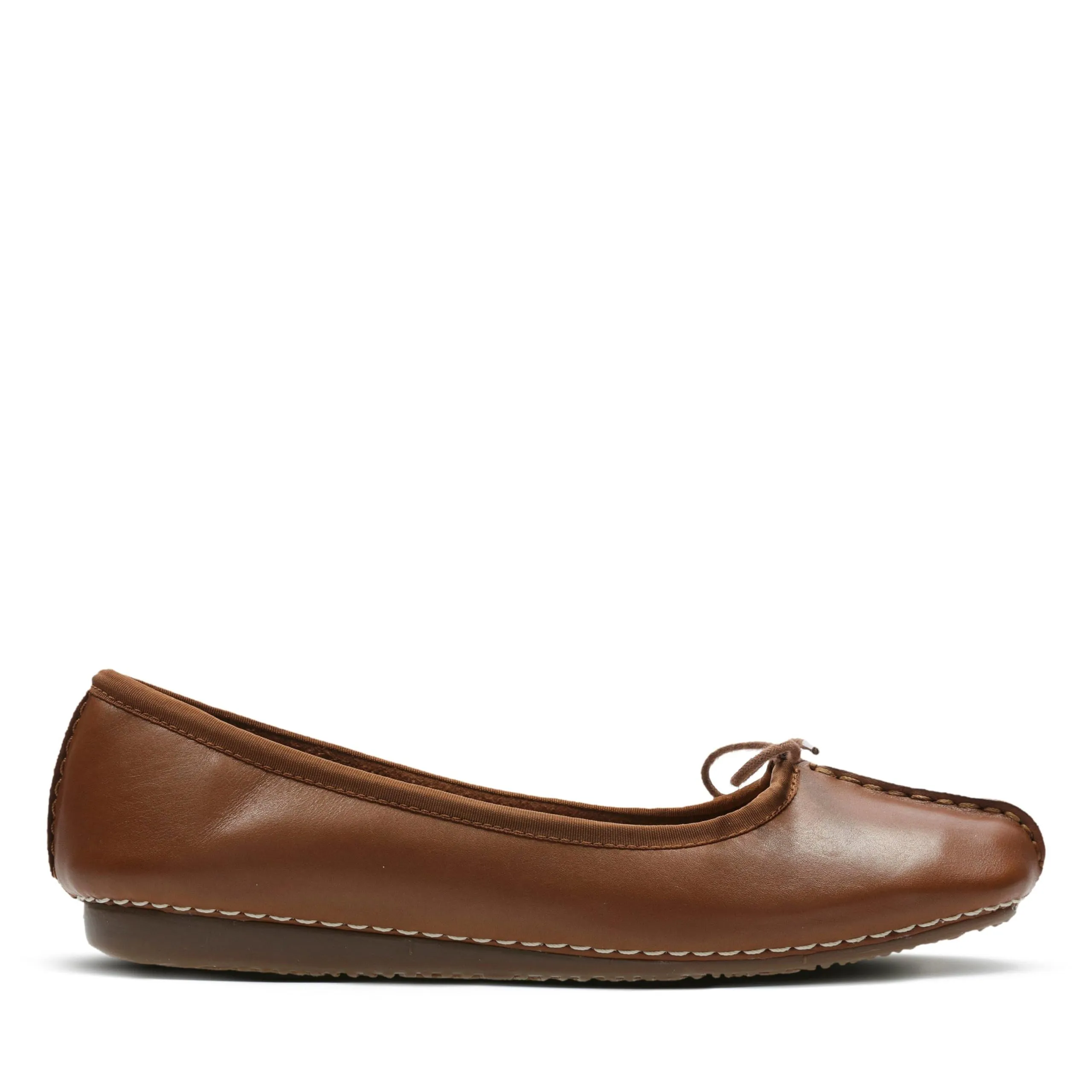 Clarks Freckle Ice Women's Ballerinas - Dark Tan Leather, 37 EU - immagine 2