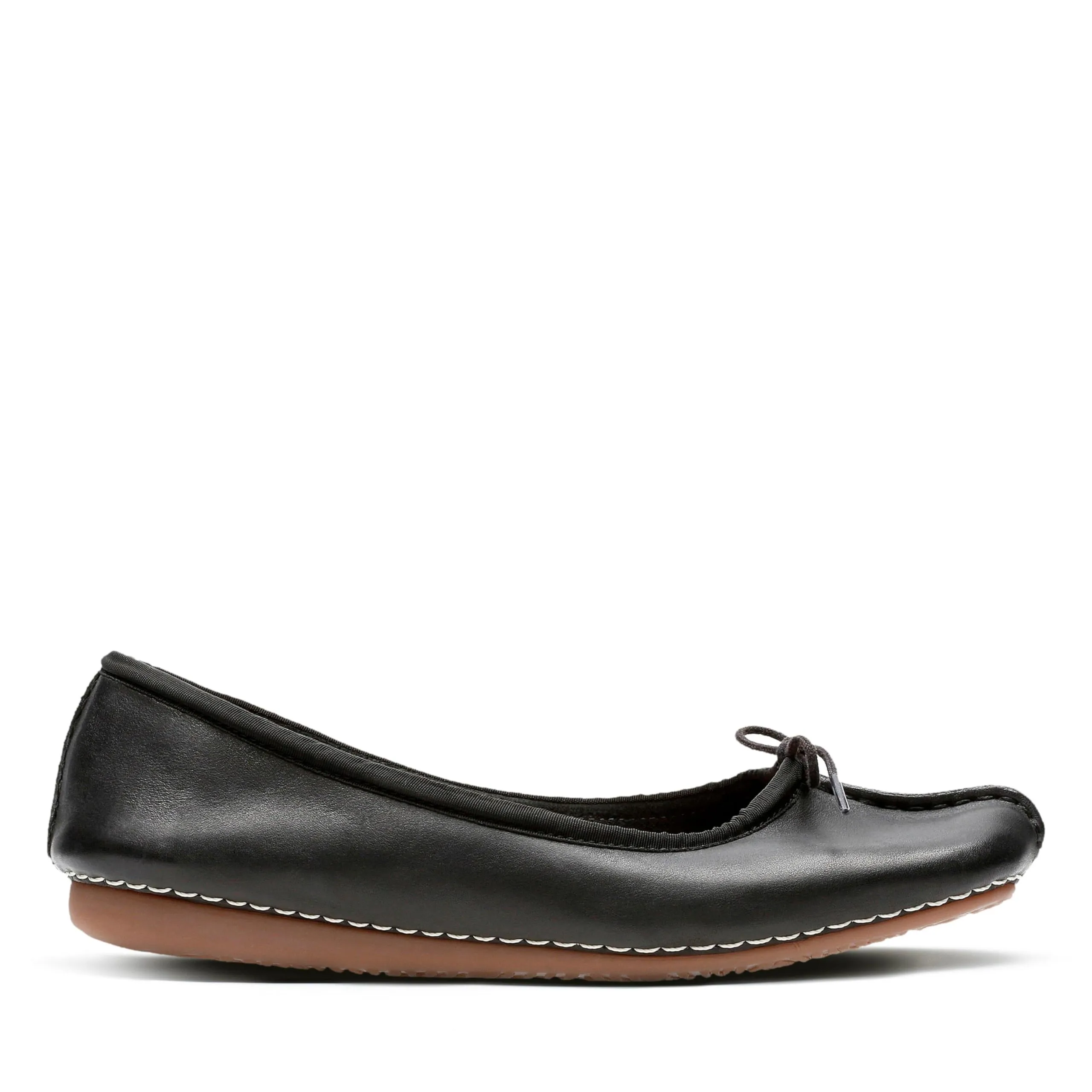 Clarks Freckle Ice Women's Ballet Flats, Black Leather, 43 EU - immagine 4