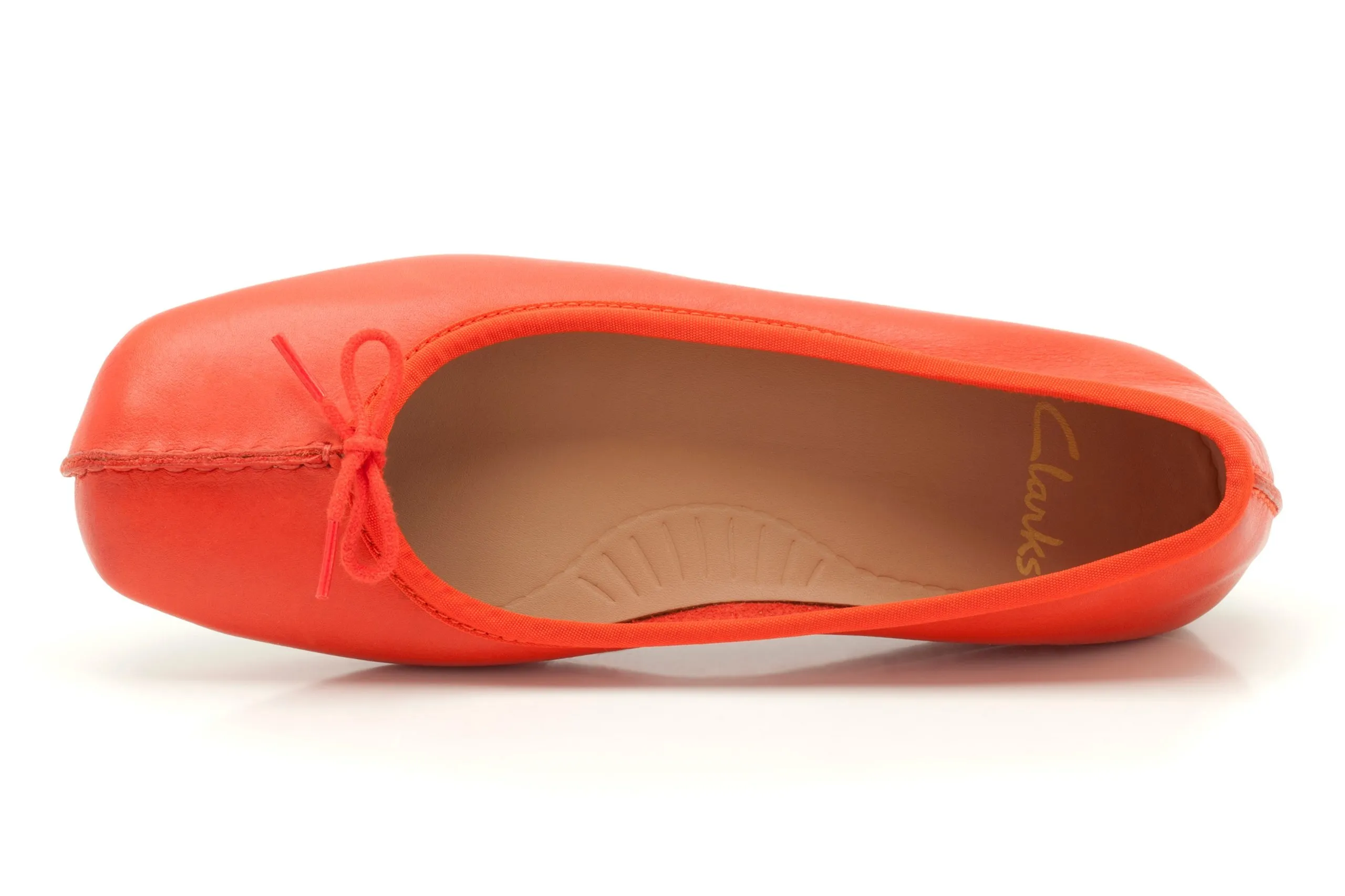 Clarks Freckle Ice Women's Ballerinas, Orange Leather, 35.5 EU - immagine 7