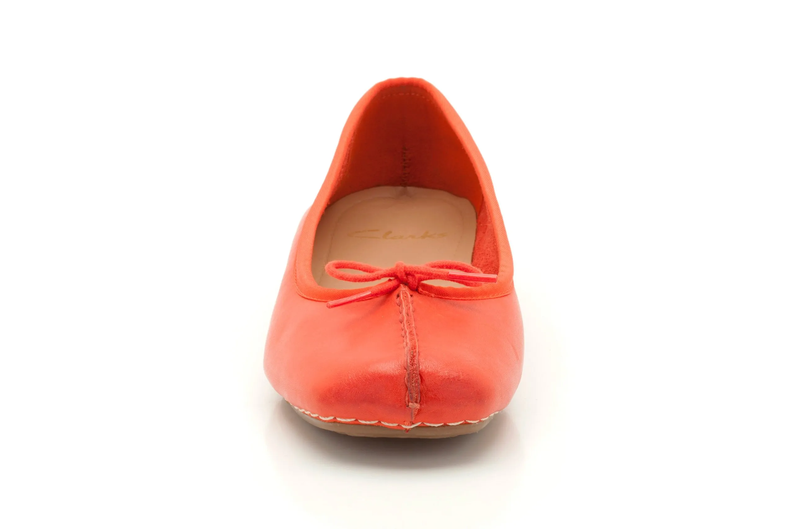 Clarks Freckle Ice Women's Ballerinas, Orange Leather, 37 EU - immagine 4