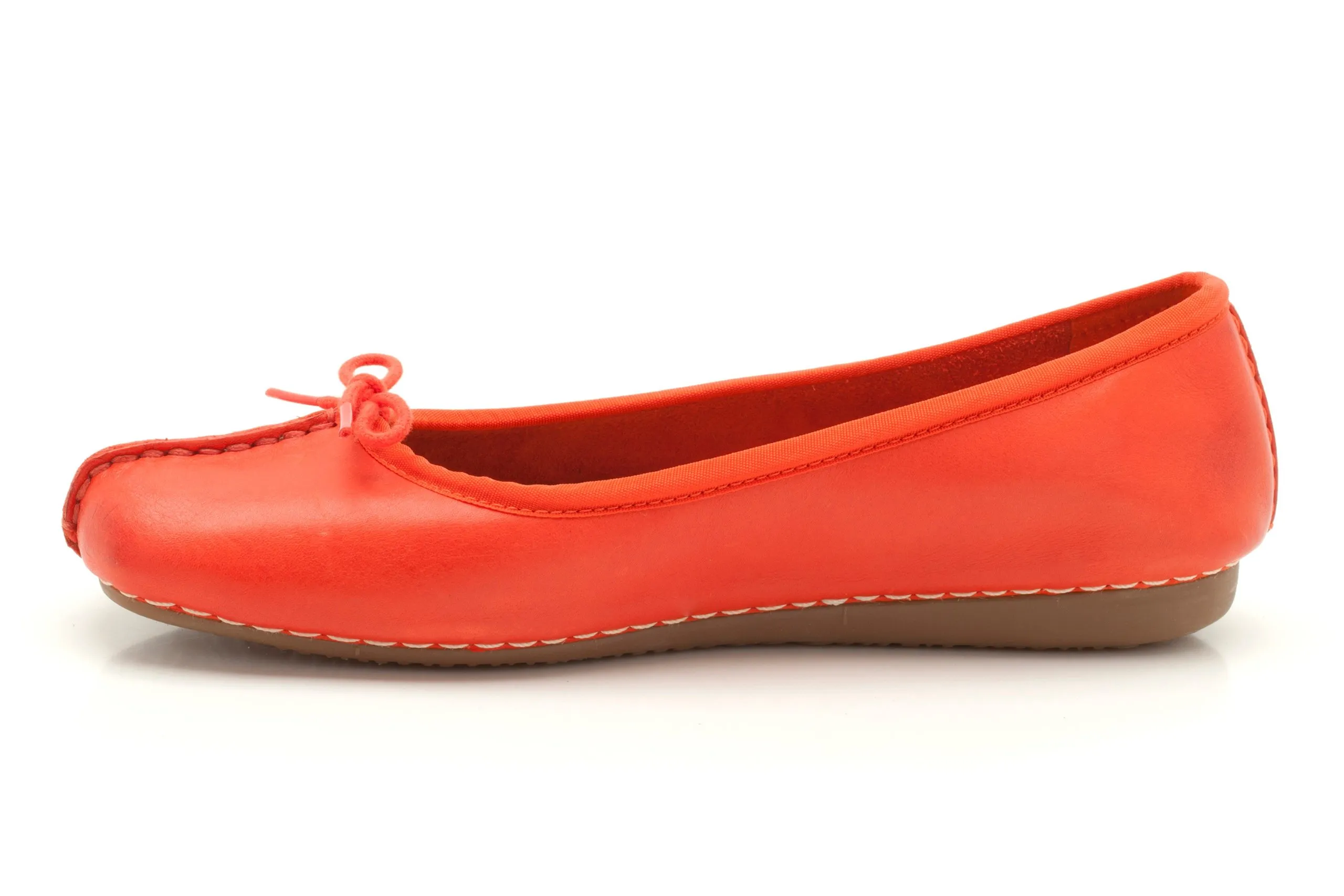 Clarks Freckle Ice Women's Ballerinas, Orange Leather, 37 EU - immagine 5