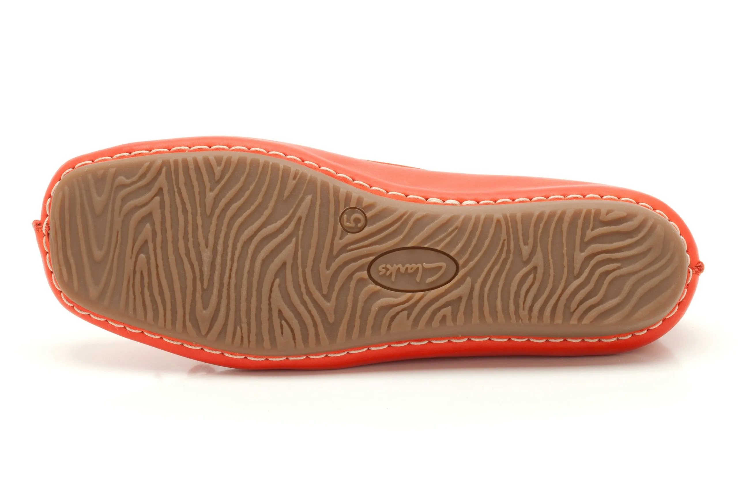 Clarks Freckle Ice Women's Ballerinas, Orange Leather, 37 EU - immagine 8
