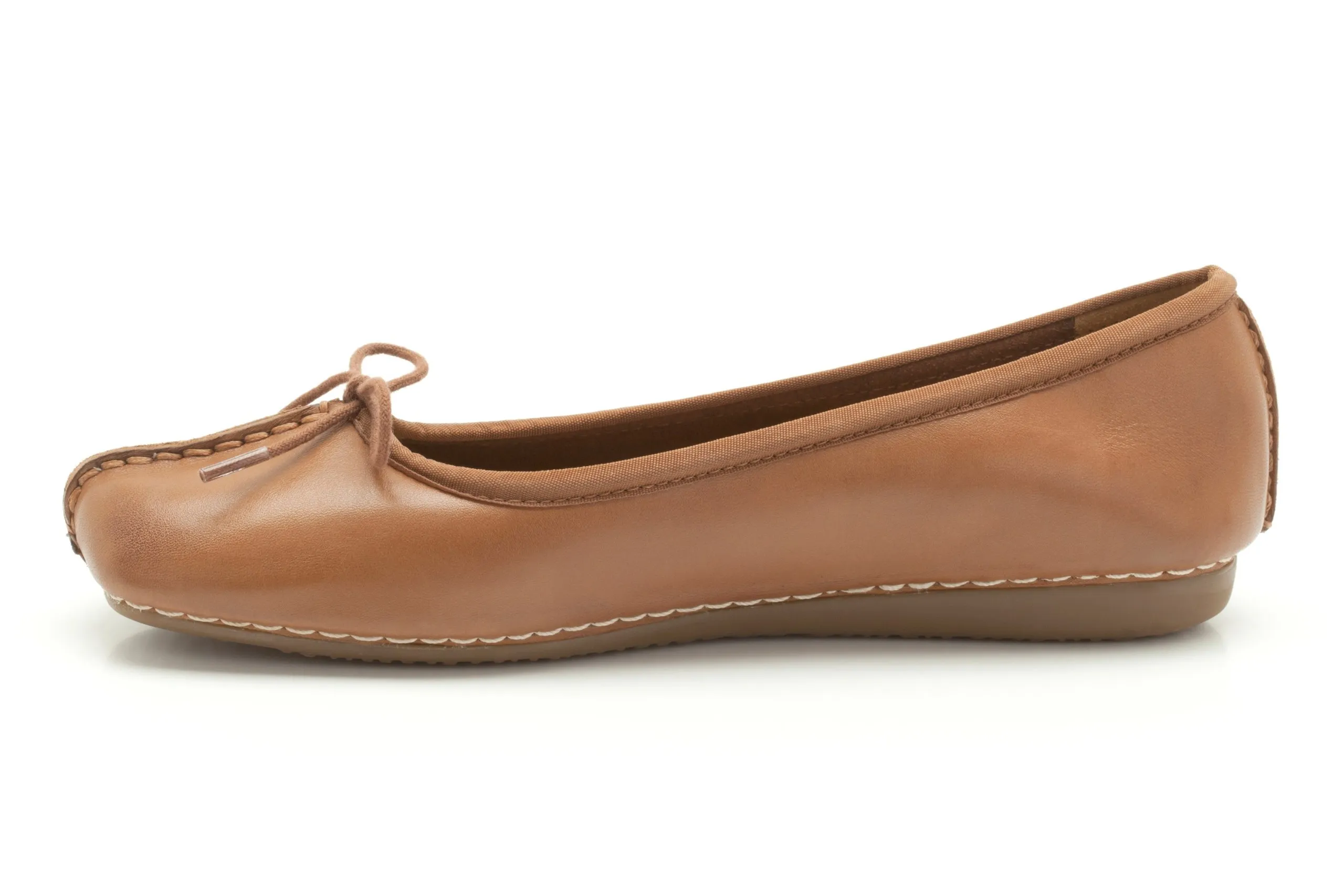 Clarks Freckle Ice Women's Ballerinas - Dark Tan Leather, 42 EU - immagine 6