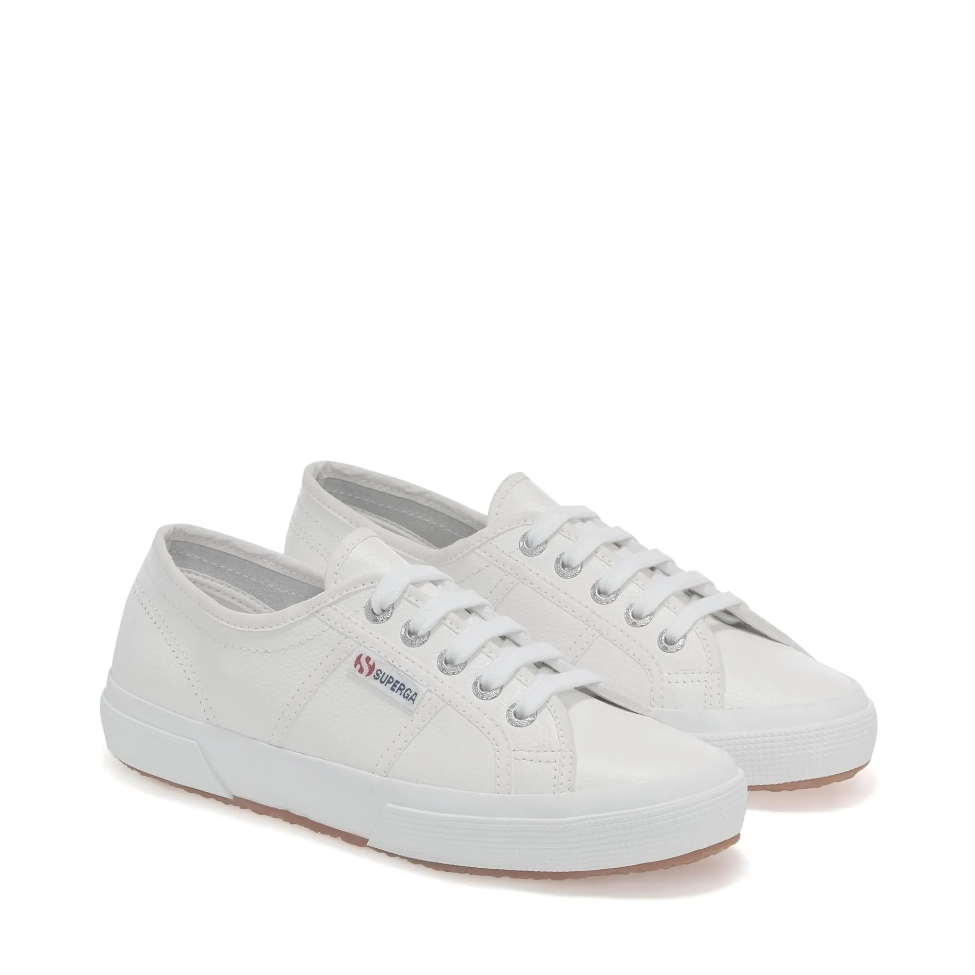 Superga 2750 Tumbled Leather Sneaker Unisex, Bianco White 900, 42 EU - immagine 2