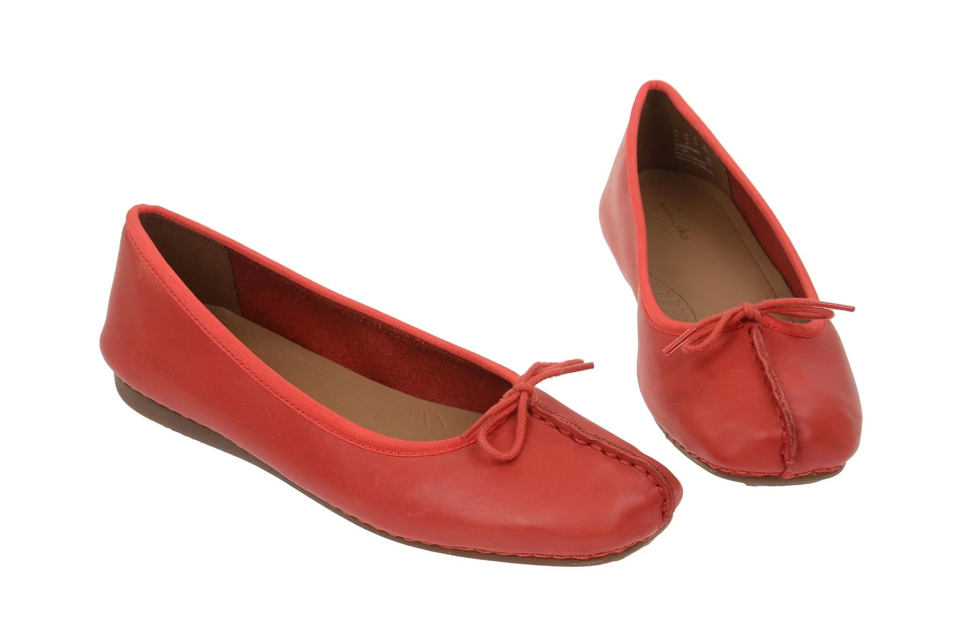Clarks Freckle Ice Women's Ballerinas, Rosso Grenadine Lea, 37 EU - immagine 3