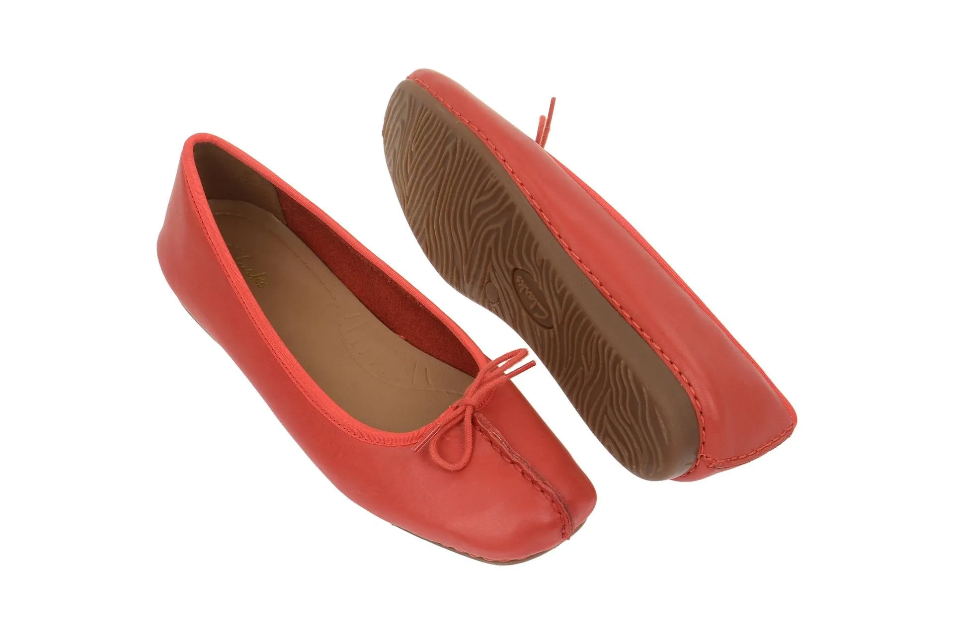 Clarks Freckle Ice Women's Ballerinas, Rosso Grenadine Lea, 37 EU - immagine 5