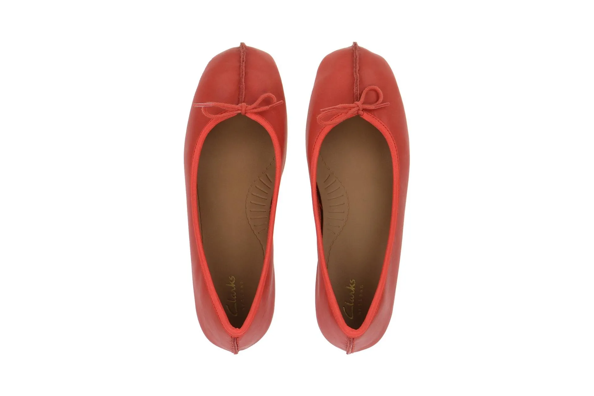 Clarks Freckle Ice Women's Ballerinas, Rosso Grenadine Lea, 37 EU - immagine 8
