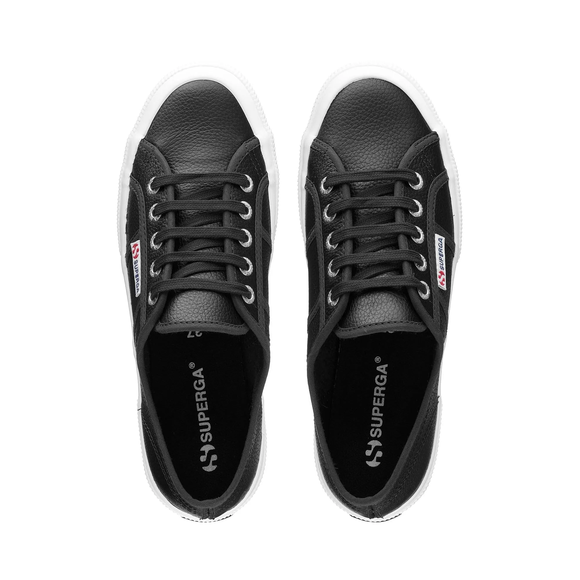 Superga 2750 Tumbled Leather Sneaker Unisex, Nero Black C39, 36 EU - immagine 4