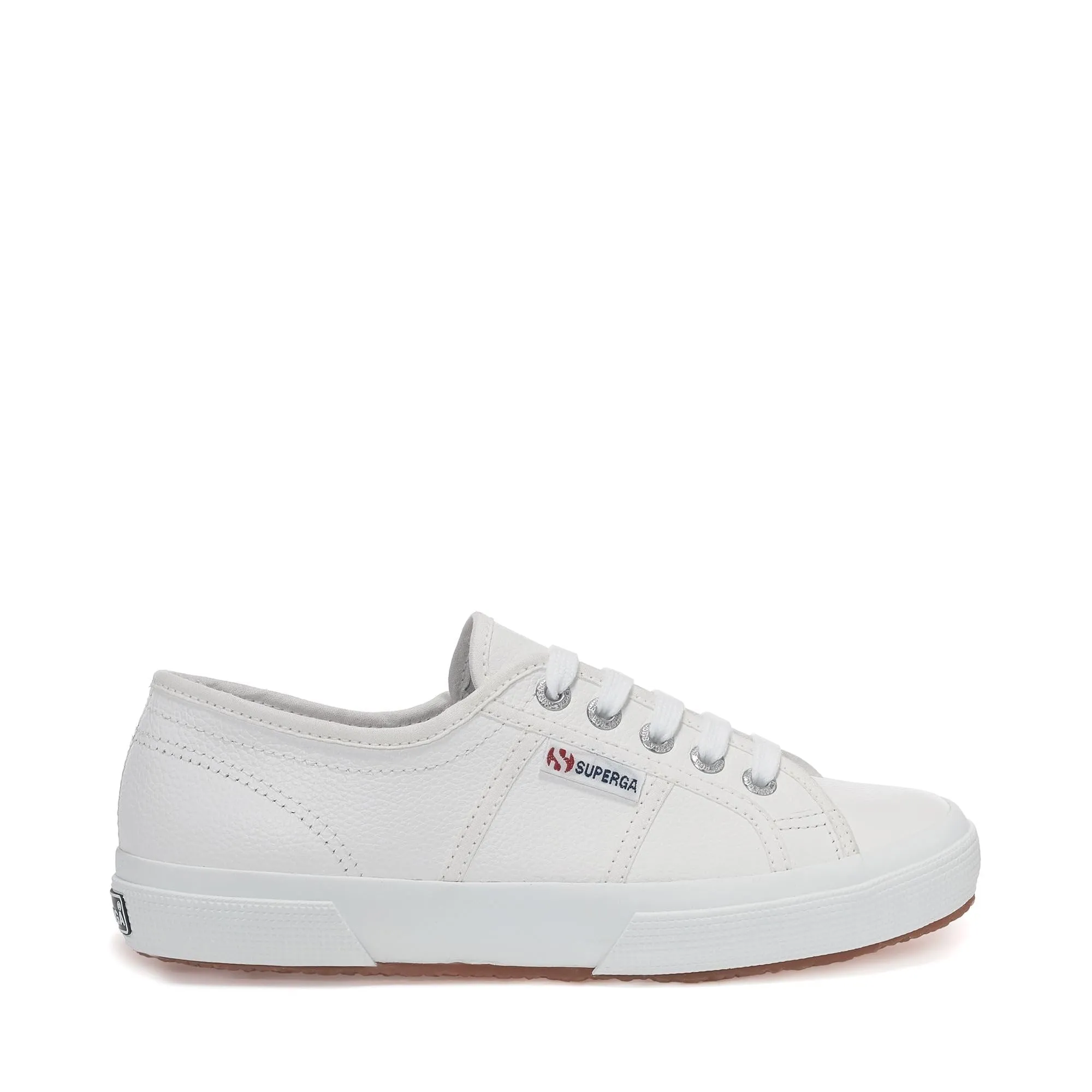 Superga 2750 Tumbled Leather Sneakers, Bianco White 900, 45 EU - immagine 1