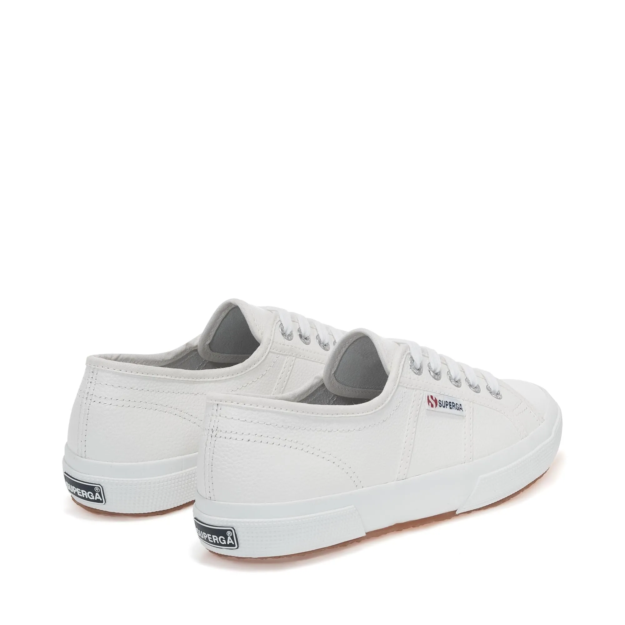 Superga 2750 Tumbled Leather Sneakers, Bianco White 900, 45 EU - immagine 3