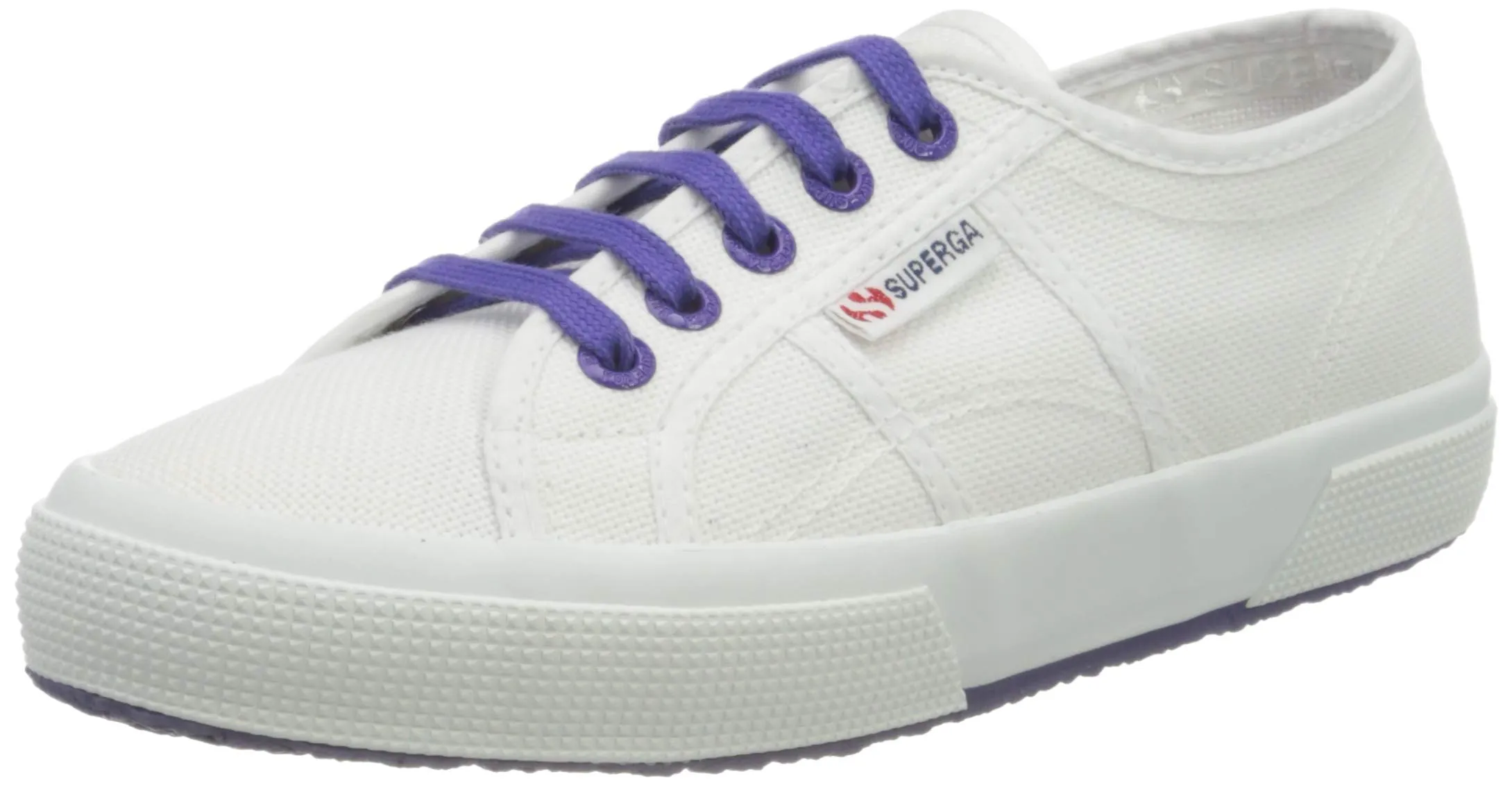 Superga 2750 COTCONTRASTU Unisex Adult Sneakers, Bianco White/Violet Purple A0B, 41 EU - immagine 1