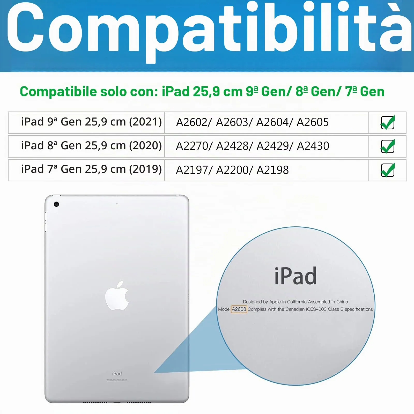 ProCase Pellicola Protettiva in Vetro Temperato 9H per iPad 10,2 pollici (7ª, 8ª, 9ª Generazione 2019/2020/2021), Trasparente, 2 Pezzi - immagine 2