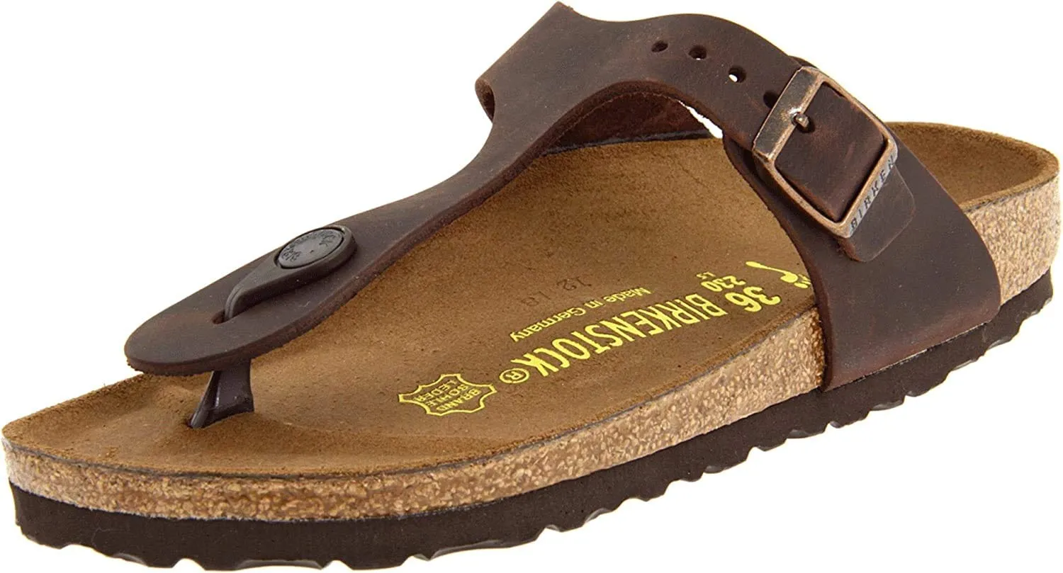Birkenstock Gizeh Habana Oiled Leather Men's Sandals EU 44 743831 - immagine 4
