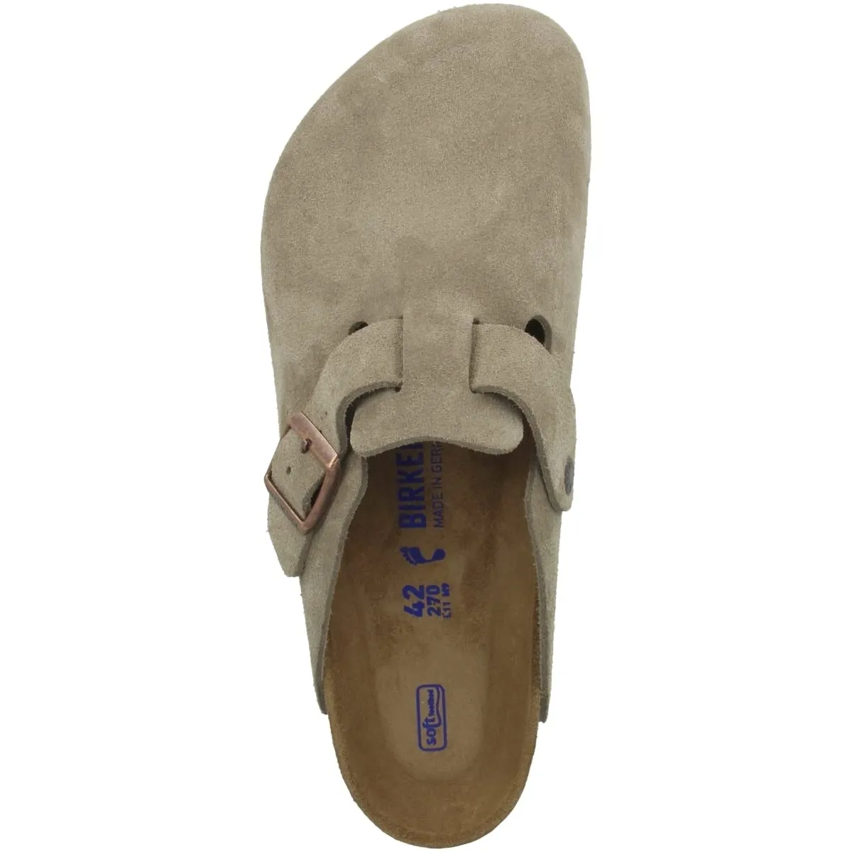 Birkenstock Boston SFB Suede Leather Clogs Taupe EU 40 - immagine 3