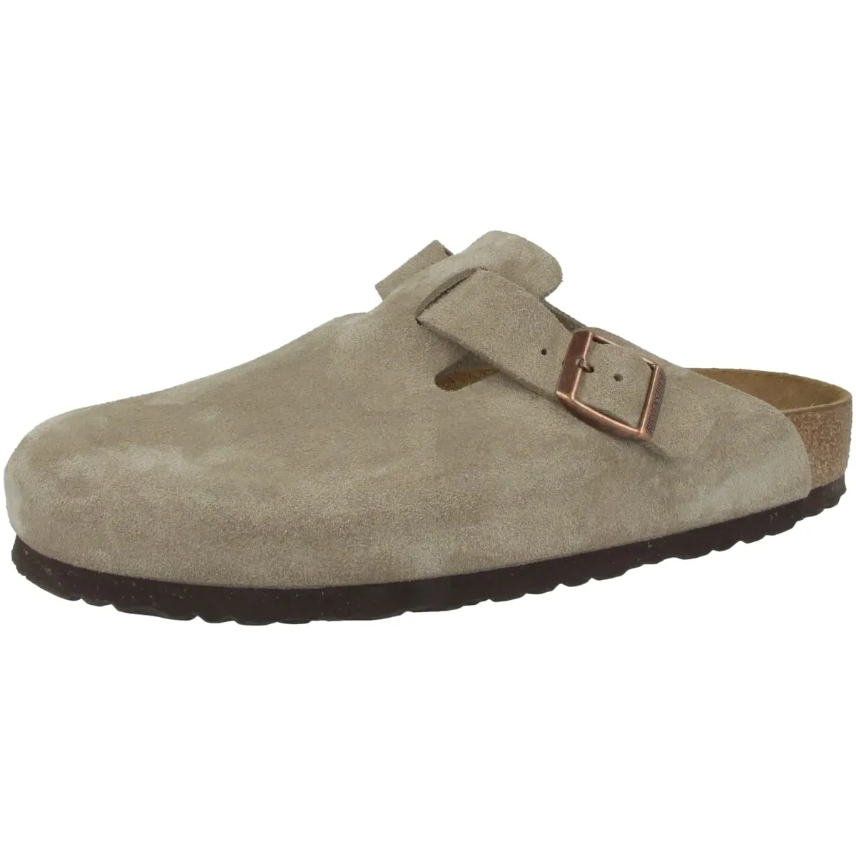 Birkenstock Boston SFB Taupe Suede Leather Zoccoli Uomo EU 37 - immagine 5