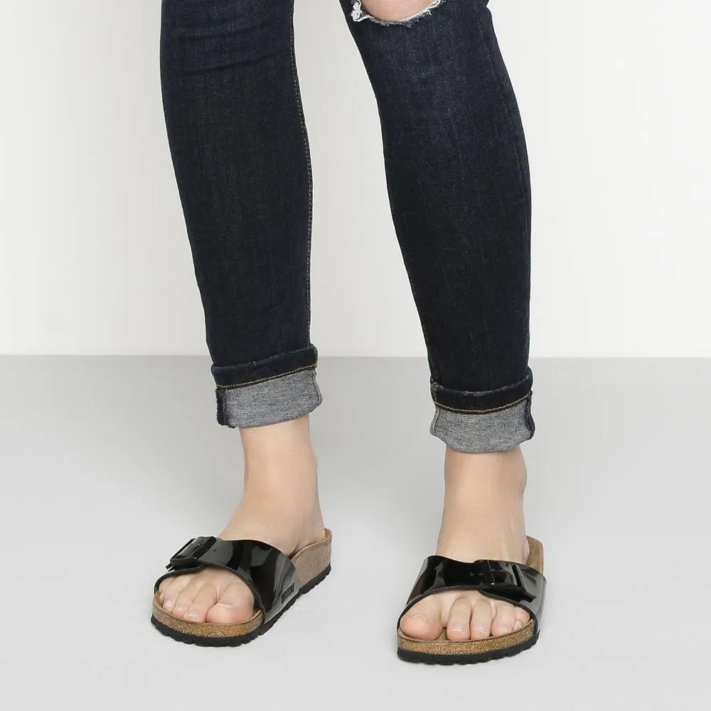 Birkenstock Madrid Birko-Flor Patent Etroit - Vernice Nera - immagine 3