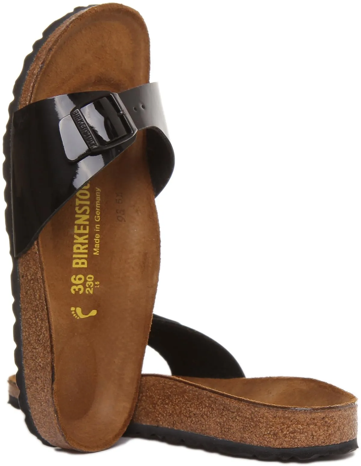 Birkenstock Madrid Birko-Flor Patent Etroit - Vernice Nera - immagine 6