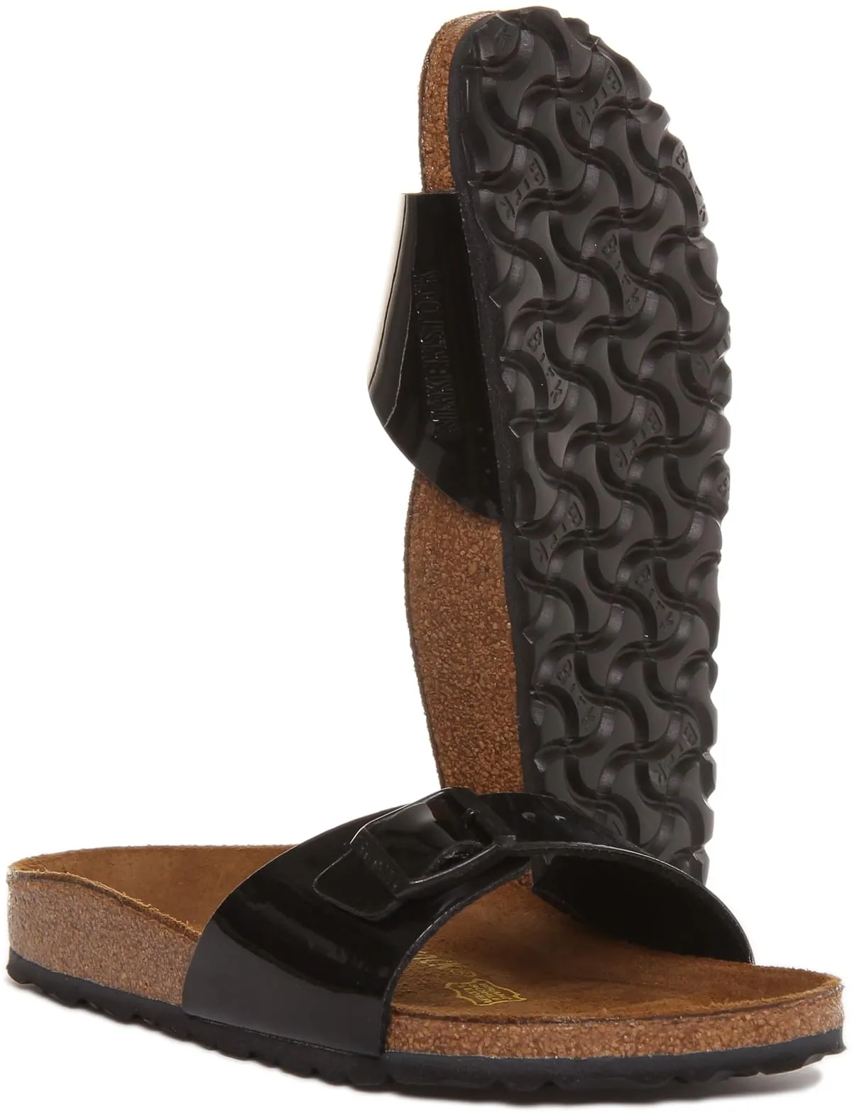 Birkenstock Madrid Birko-Flor Patent Etroit - Vernice Nera - immagine 7