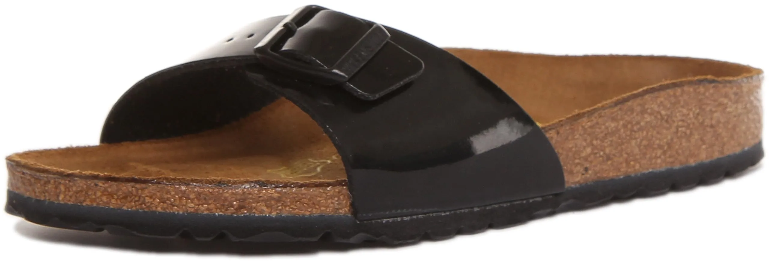 Birkenstock Madrid Birko-Flor Patent Etroit - Vernice Nera - immagine 8
