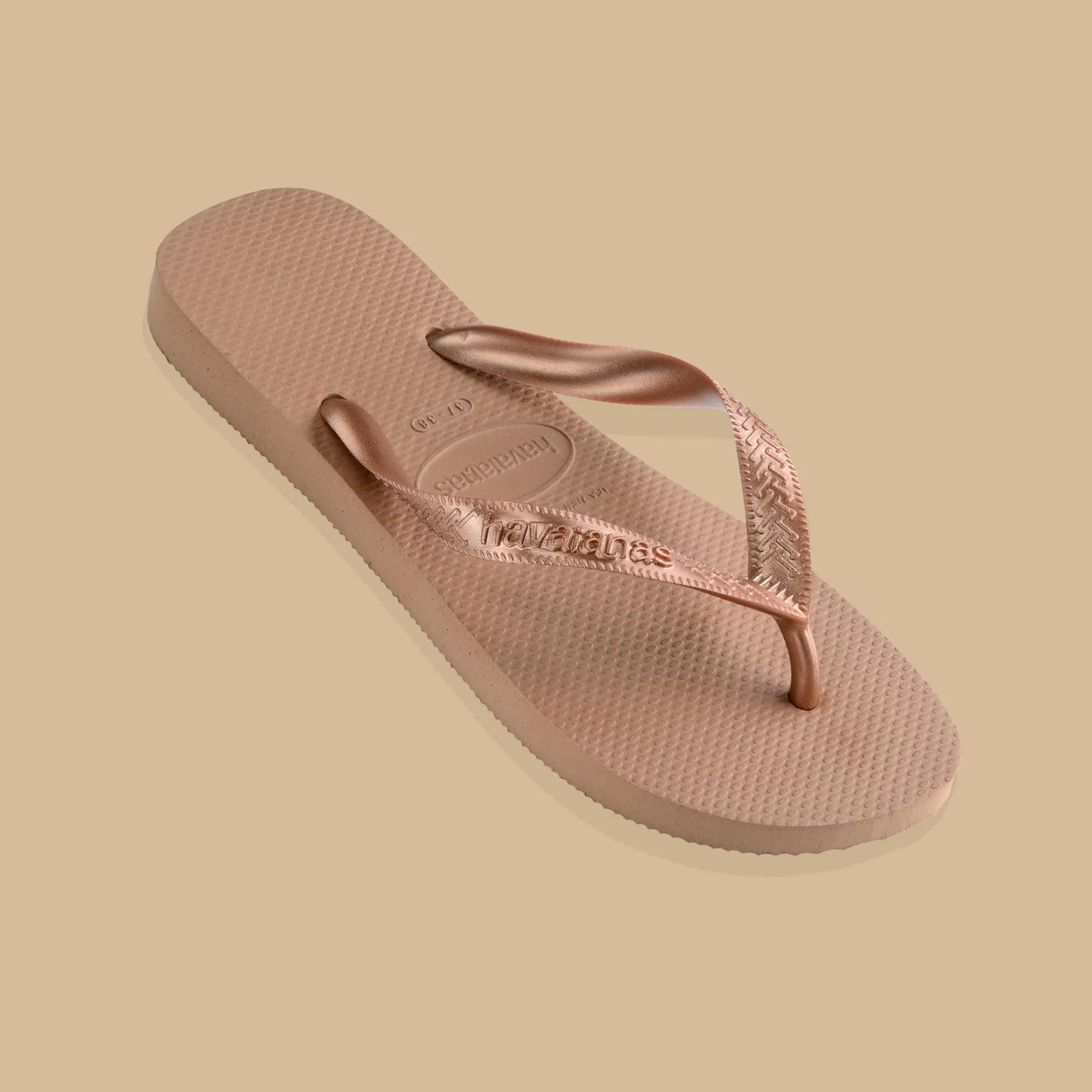 Havaianas Top Tiras Women's Flip Flops Rose Gold 33 EU - immagine 5