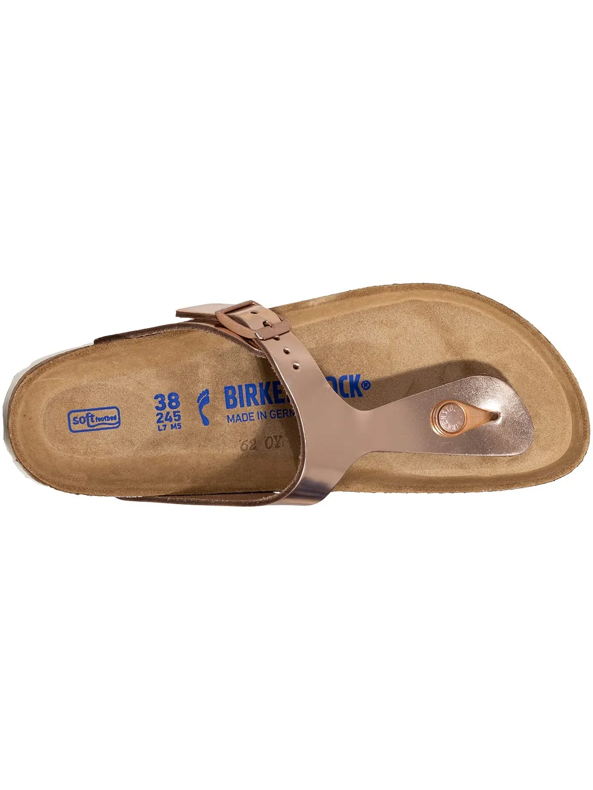 Birkenstock Giza SFB Infradito, Rame Metallico, 36 EU Stretta - immagine 5