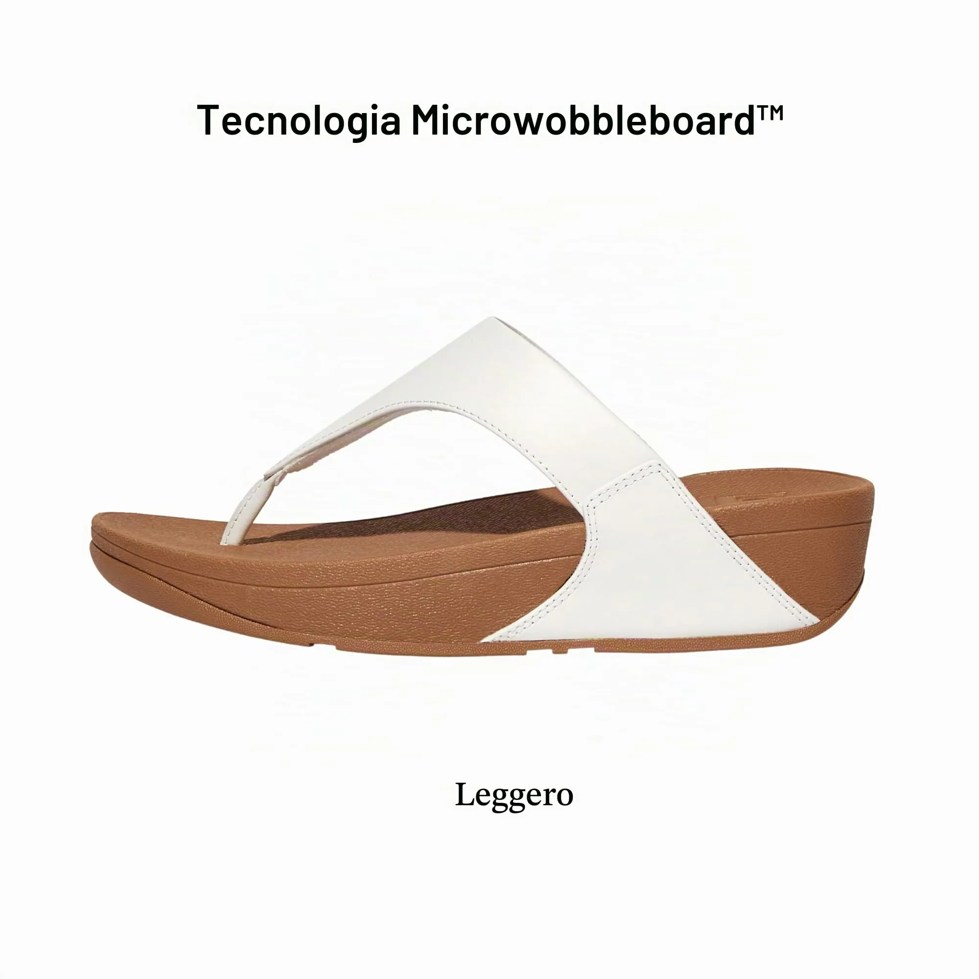 Fitflop Lulu Sandali in Pelle Orchidea Bianca Flyaway - immagine 6